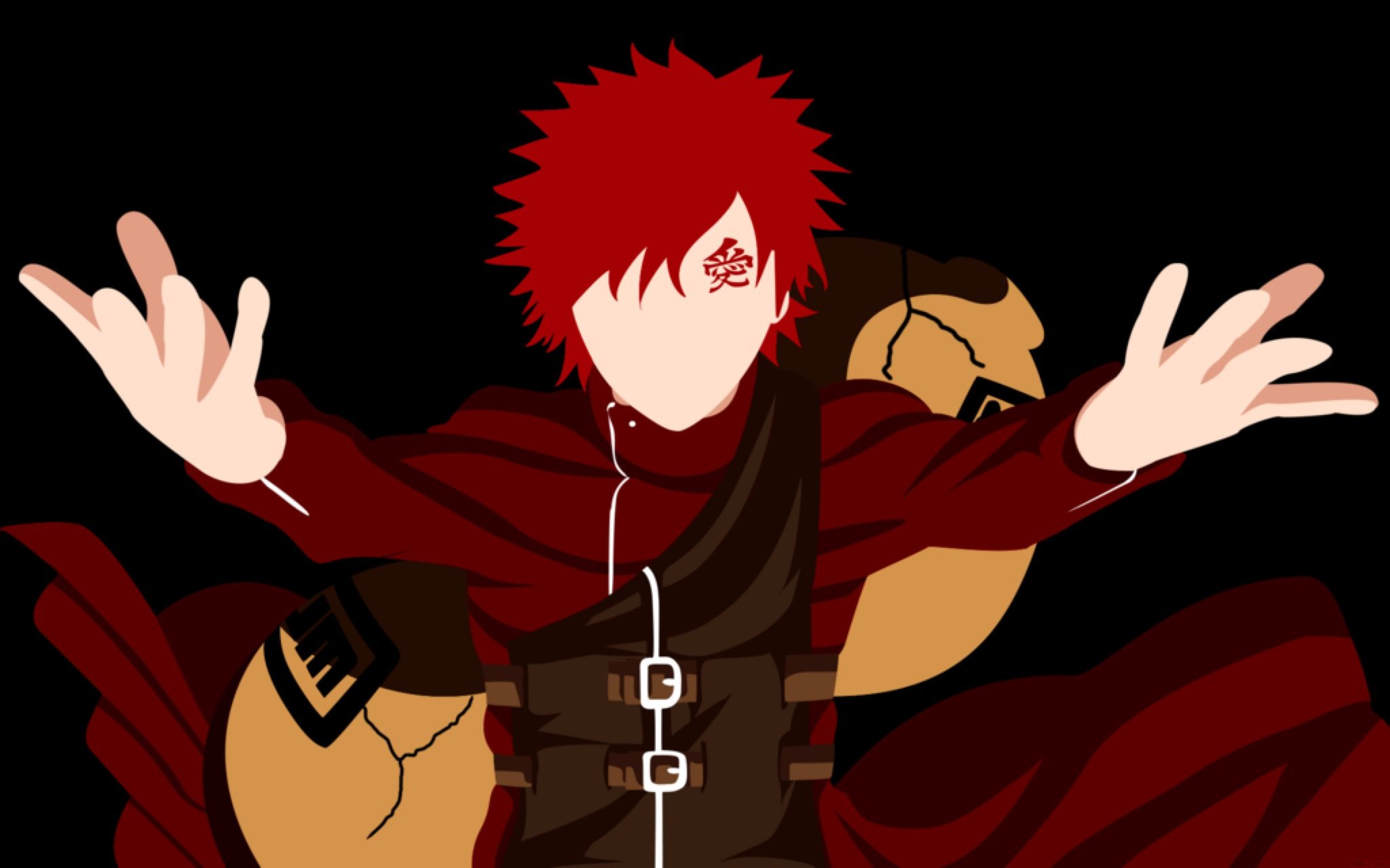 Gaara, Minimalist, Naruto character, 2050x1280 HD Desktop