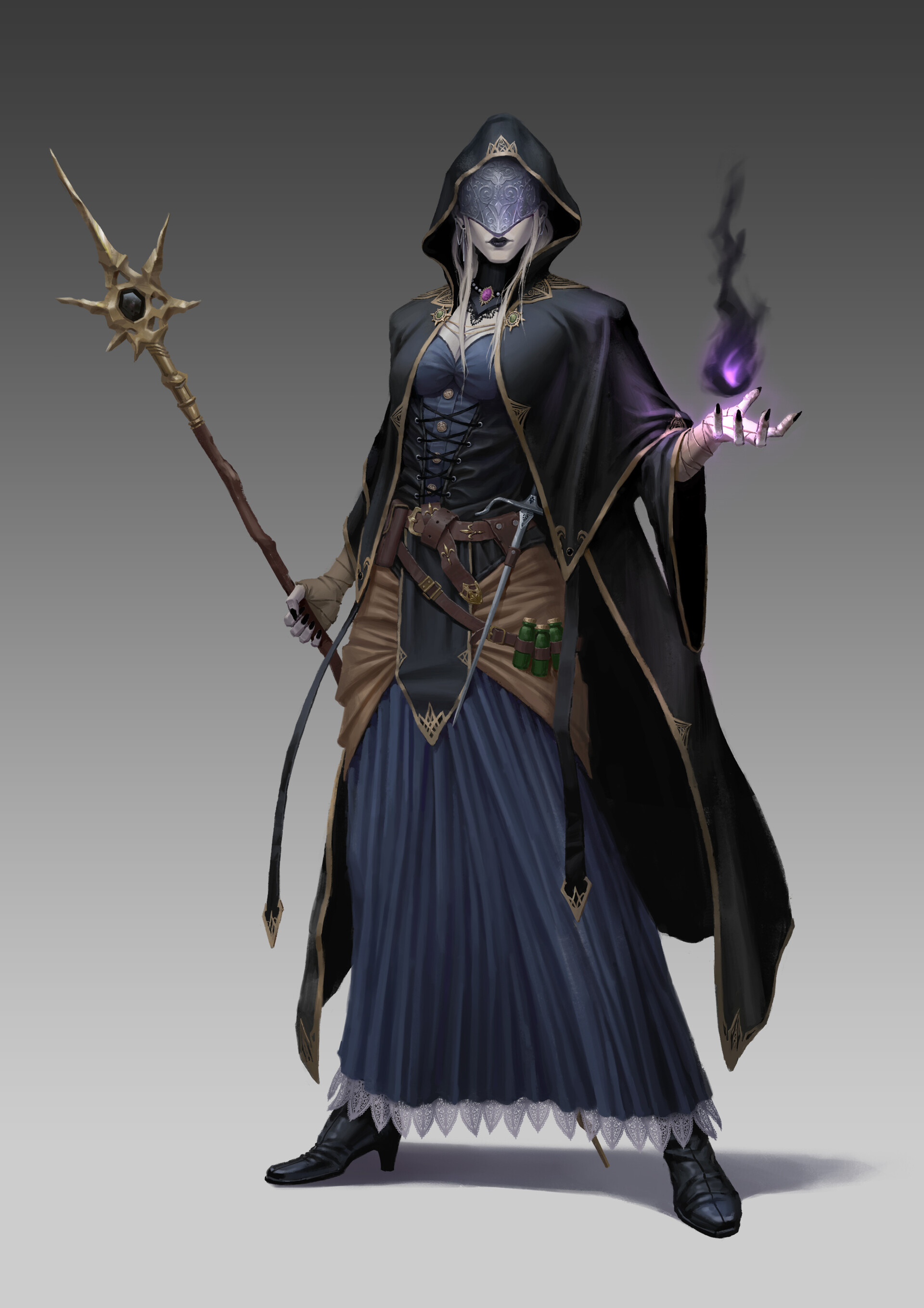 Shi qiu dark mage, Shadowy spells, Mysterious sorcery, Dark art, 1920x2720 HD Phone