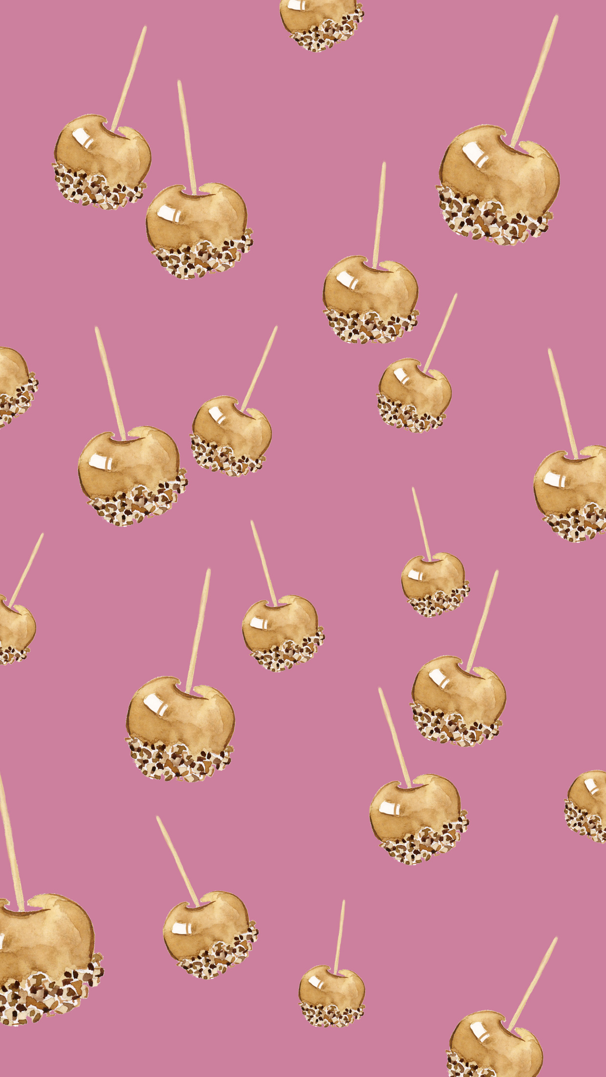 Caramel apples, Cute Phone Wallpaper, 1250x2210 HD Phone