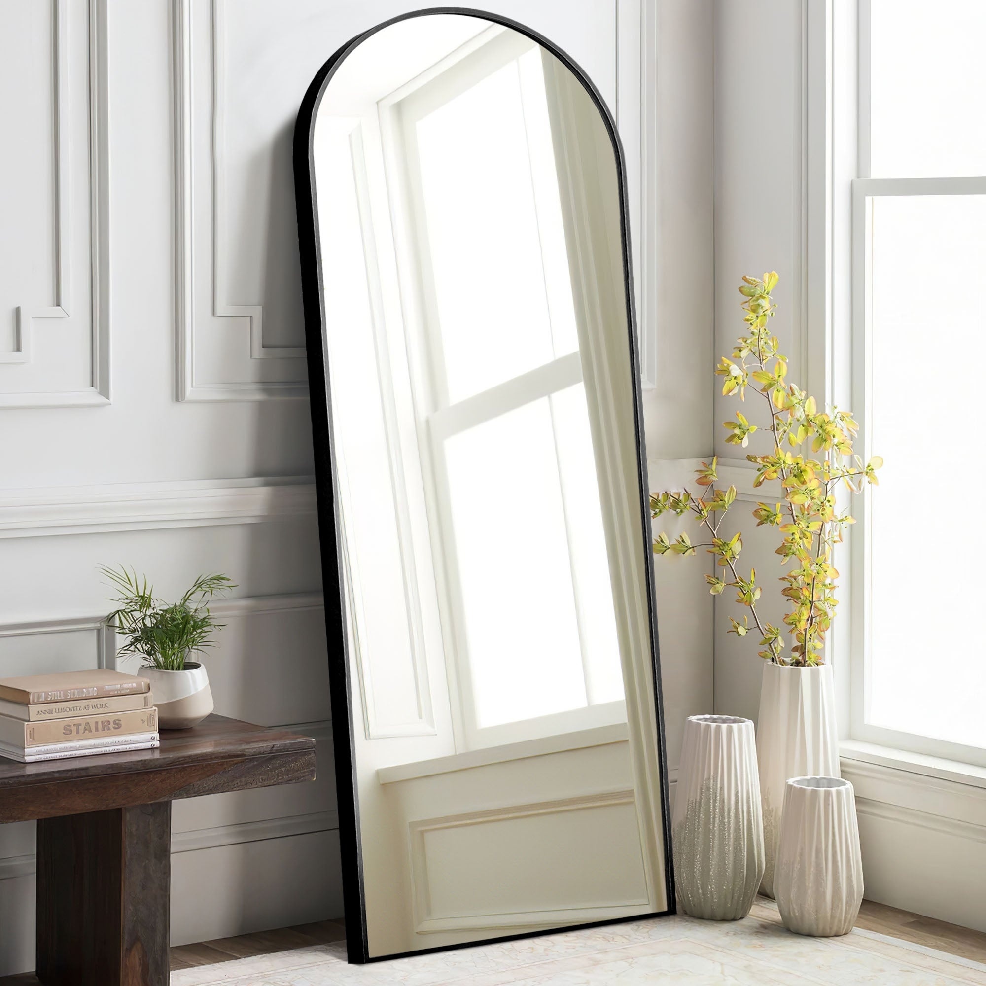 Arched metal mirror, Full-length floor mirror, Overstock product, Elegant piece, 2000x2000 HD Phone