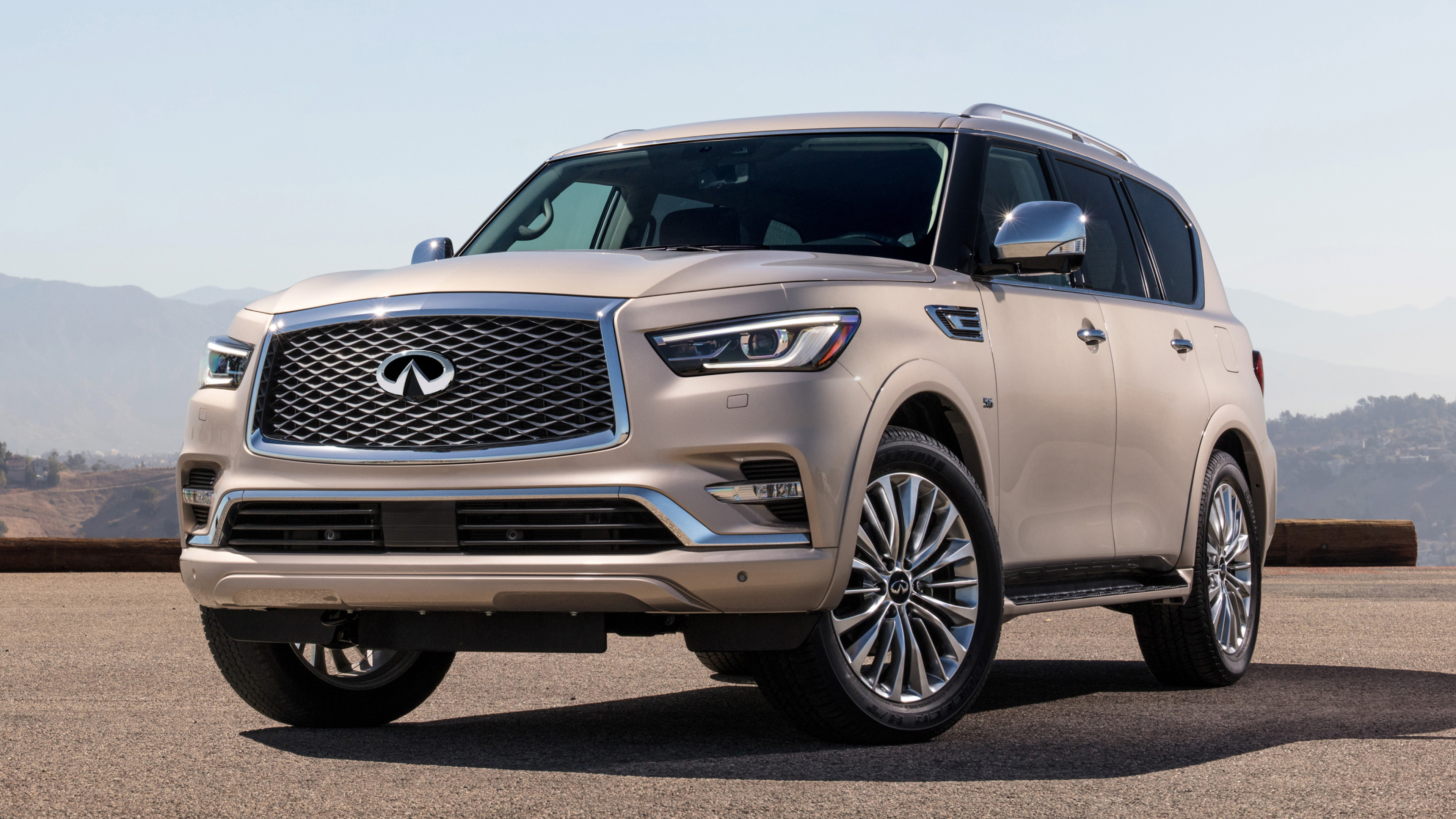 Infiniti QX80, Luxury SUV, Powerful performance, Luxurious comfort, 3840x2160 4K Desktop