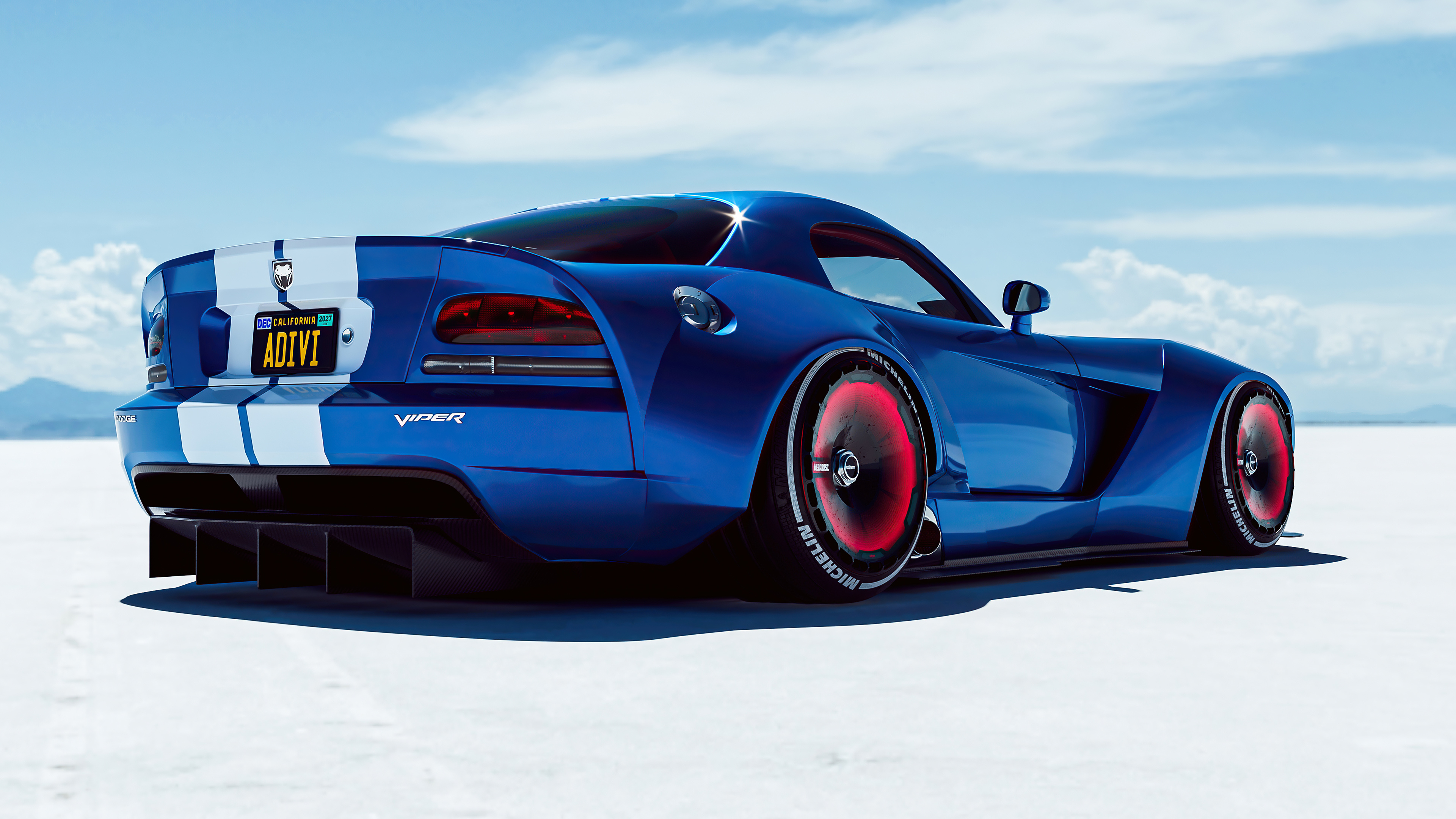 Dodge Viper, Widebody rear look, 4K HD cars, 3840x2160 4K Desktop