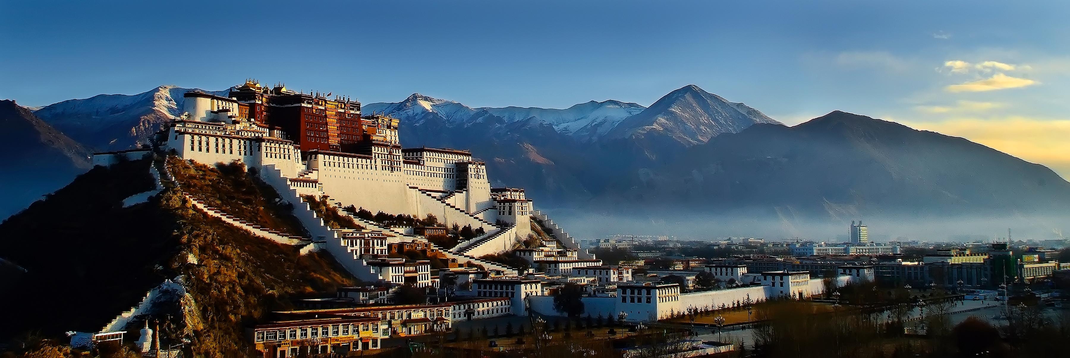 Potala Palace, Llasa, Murder mystery, Blast from the past, 3600x1210 Dual Screen Desktop