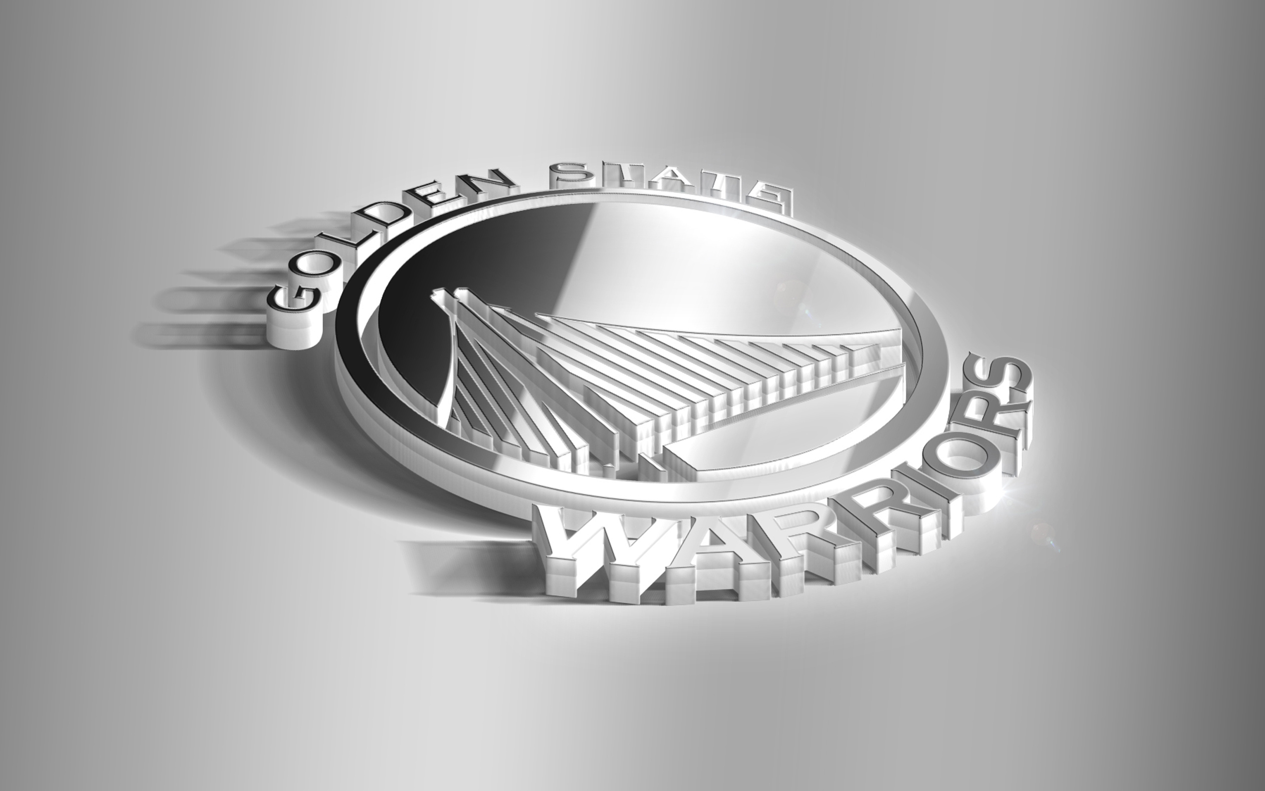 3D logo, Golden State Warriors Wallpaper, 2560x1600 HD Desktop