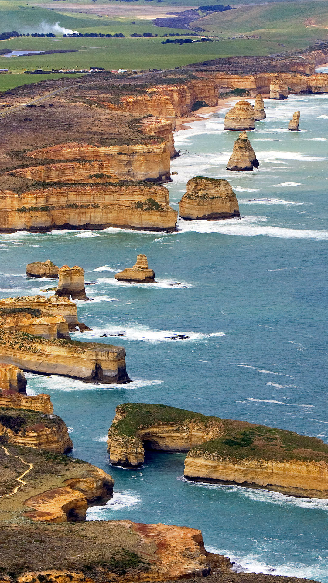 Twelve Apostles, Aerial view, Victoria, Windows 10 spotlight, 1080x1920 Full HD Phone