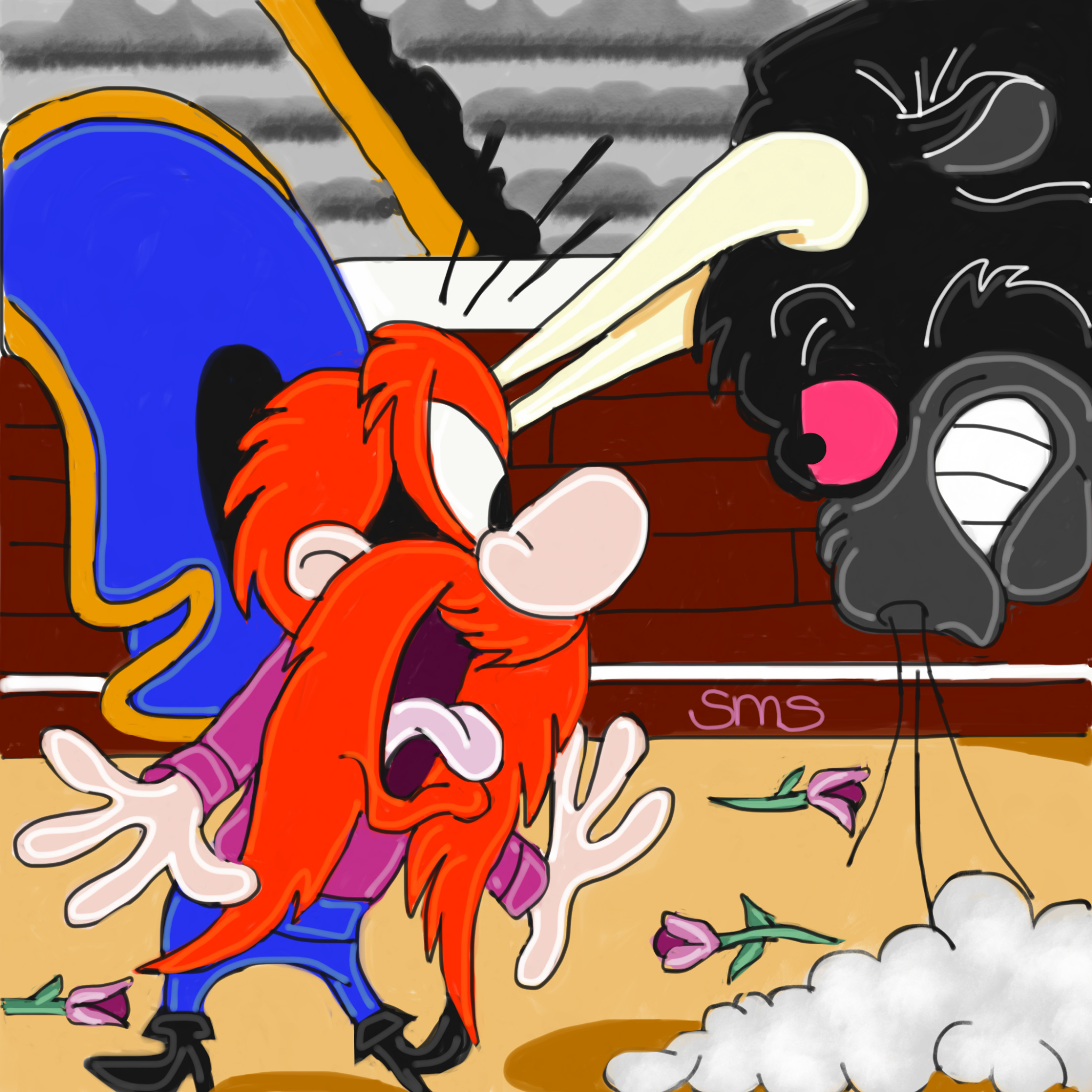 Yosemite Sam, Acme Fight Night, Iconic character, Battle event, 2050x2050 HD Phone