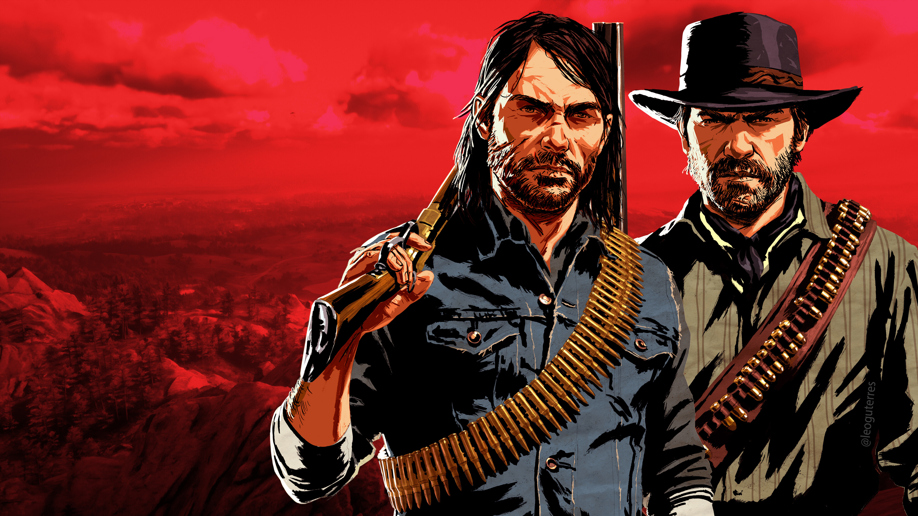 Arthur and John, Red Dead Redemption Wallpaper, 3840x2160 4K Desktop