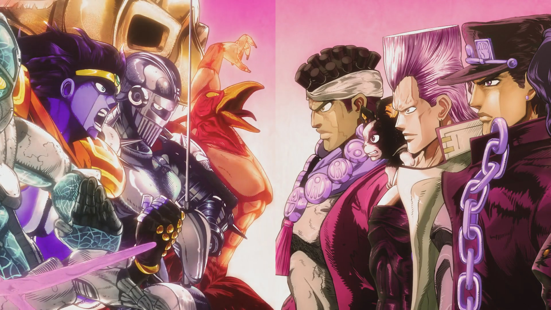 Star Platinum, Jotaro Kujo, Noriaki Kakyoin, Joseph Joestar, 1920x1080 Full HD Desktop