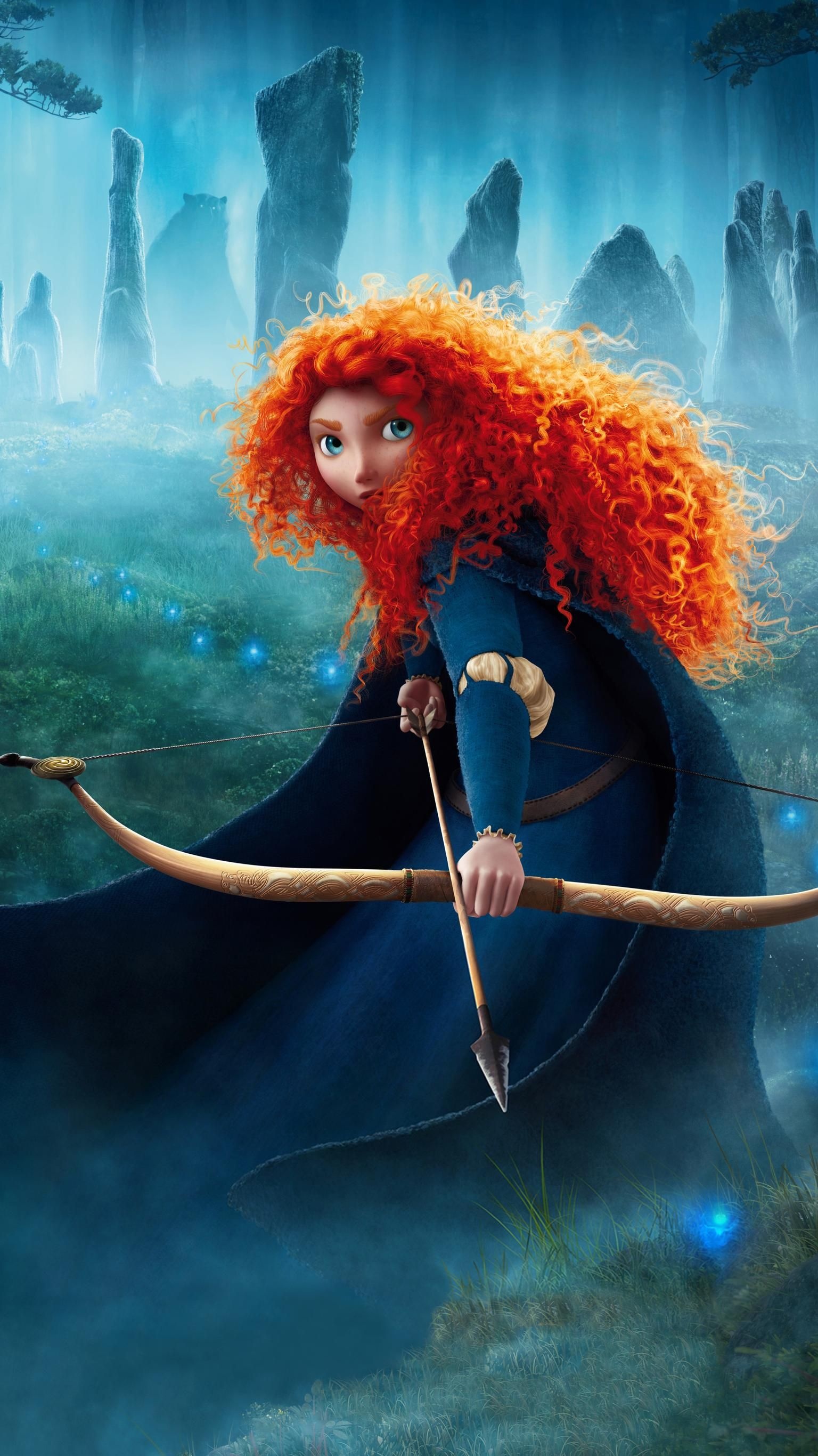 Princess Merida, Brave, Animation, Bonecas, 1540x2740 HD Phone