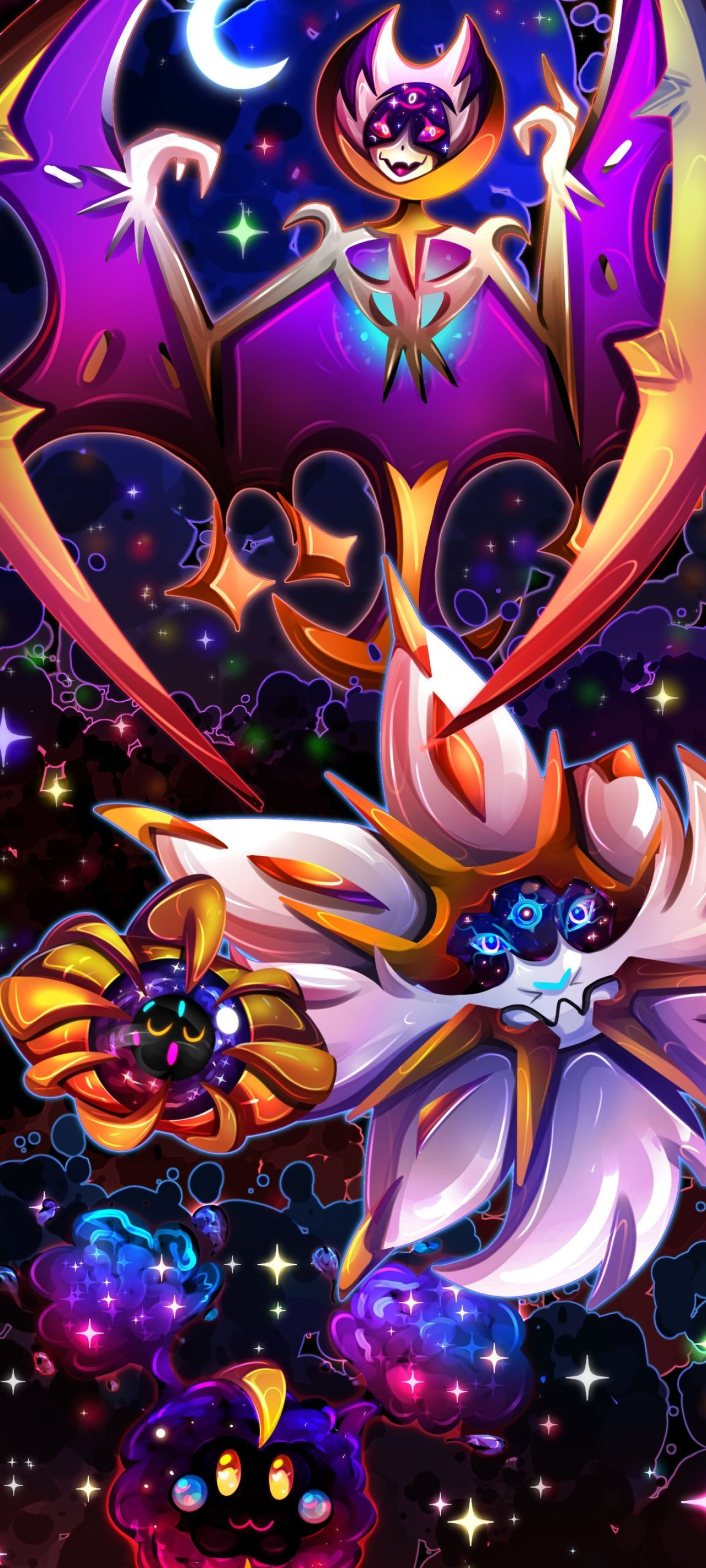 100 Solgaleo, Lunala gallery, Pokemon art, Pokemon pictures, 1280x2850 HD Phone