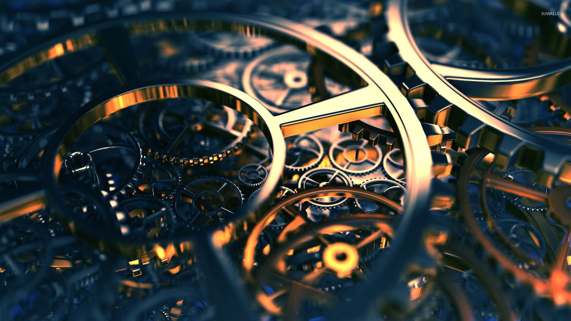 Gear mechanism, Industrial design, Metal cogs, Mechanical engineering, 1920x1080 Full HD Desktop