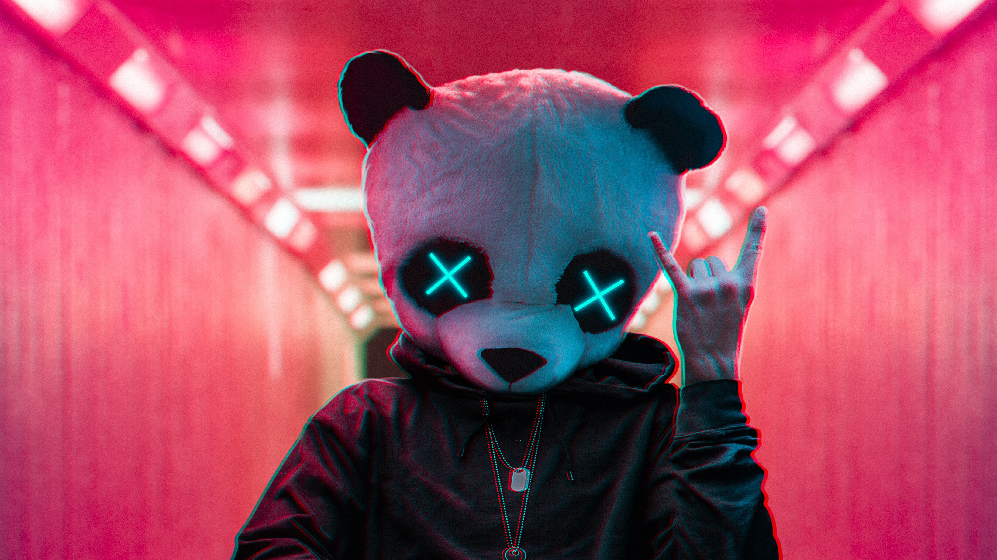 Rockstar, Pandas Wallpaper, 3280x1850 HD Desktop