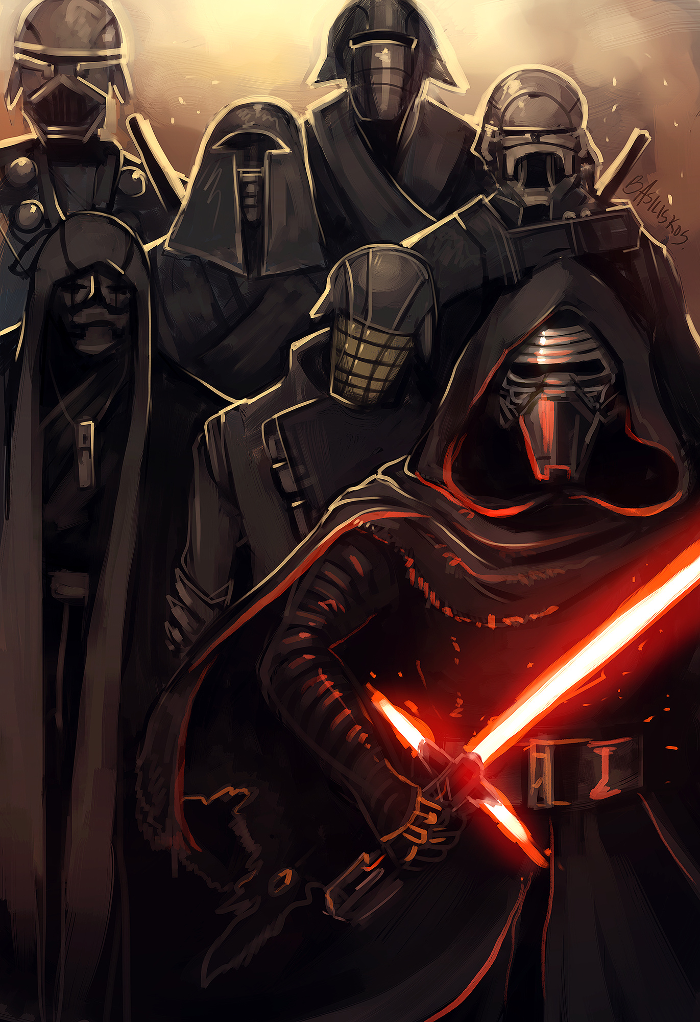 Knights of Ren, Digital artwork, Basiliskos, Illustrative mastery, 1380x2000 HD Phone