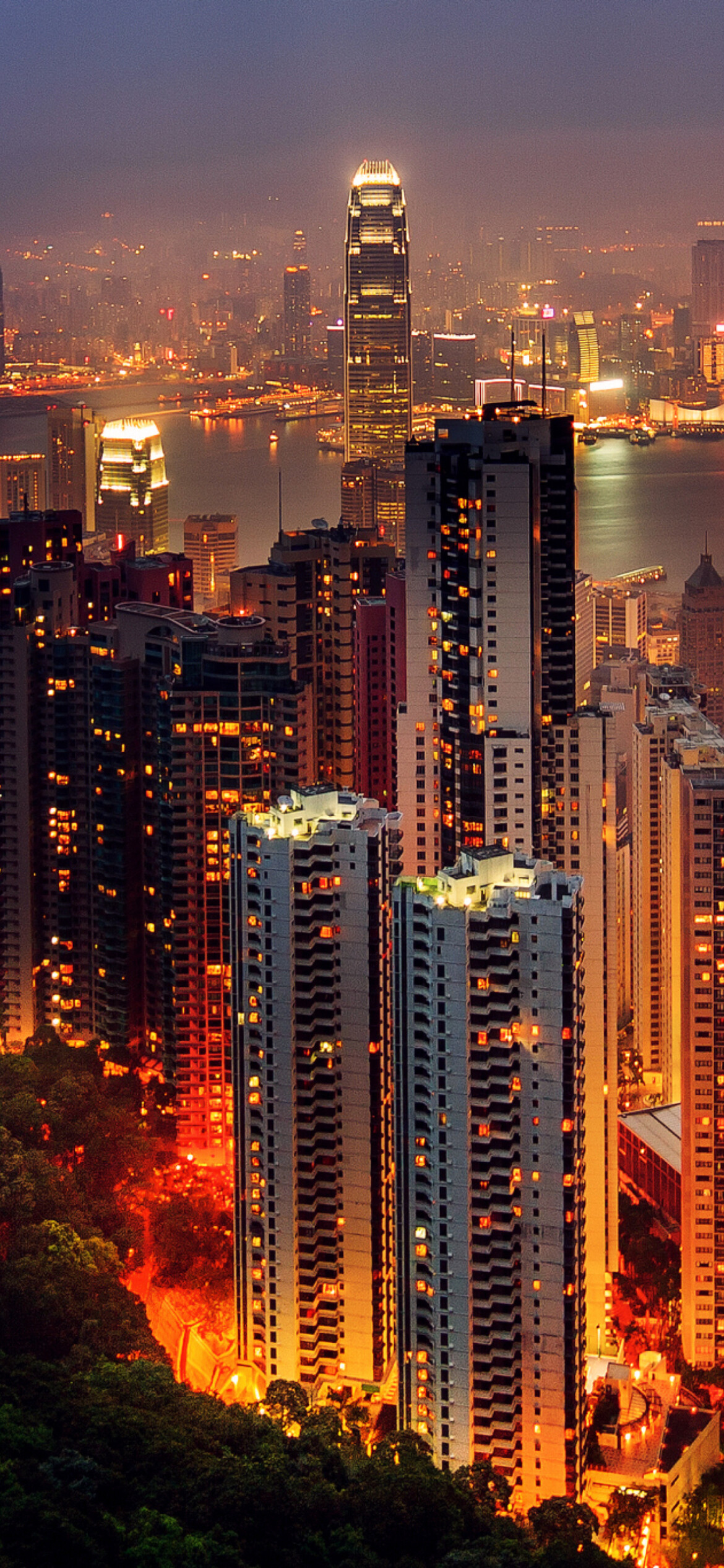 Hong Kong wallpaper, Cosmopolitan city, Modern skyline, Vibrant atmosphere, 1170x2540 HD Phone