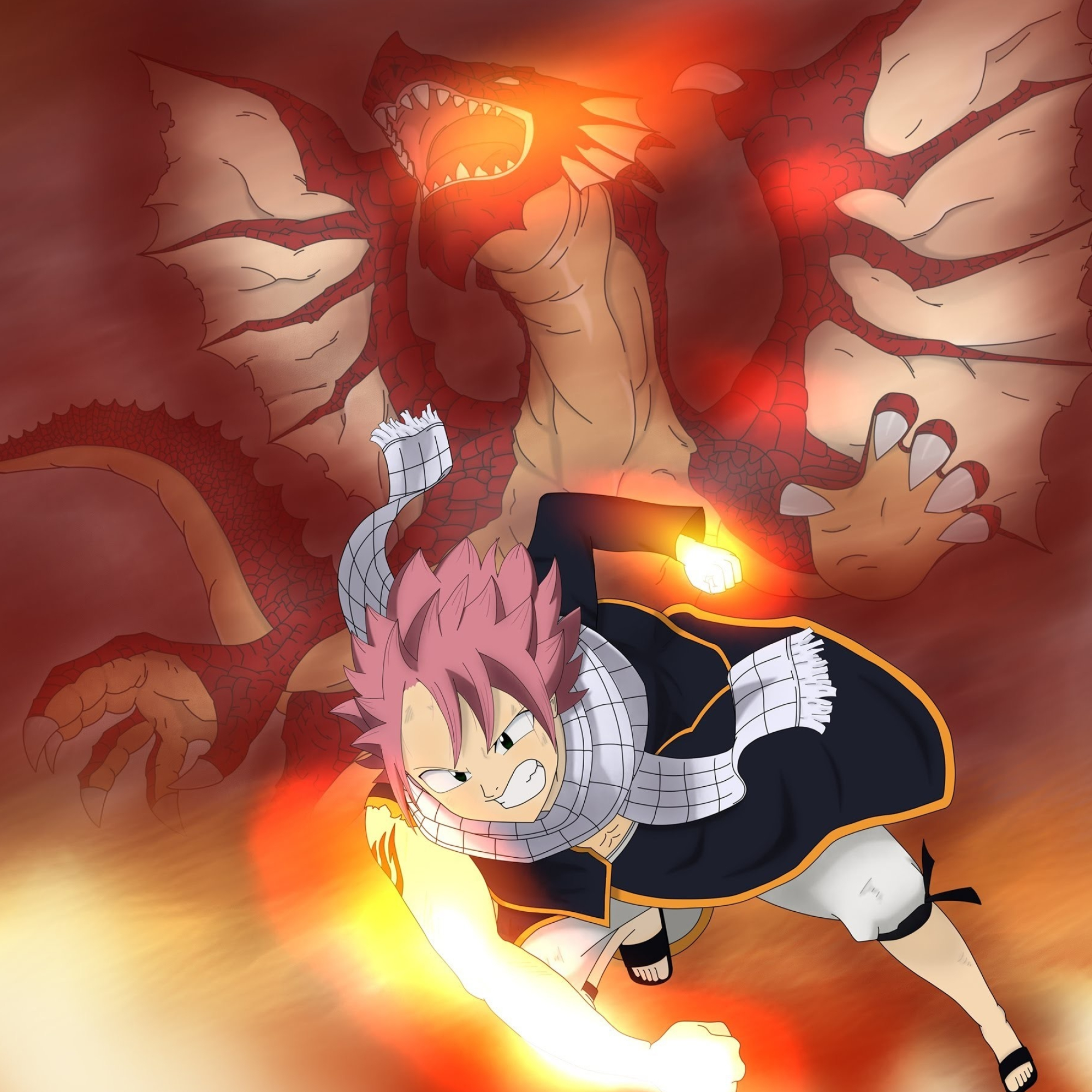 Fairy Tail, Igneel Wallpaper, 2000x2000 HD Phone