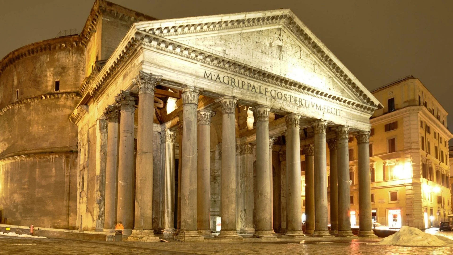 Pantheon's allure, Impressive rotunda, Architectural wonder, Superior engineering, 1920x1080 Full HD Desktop