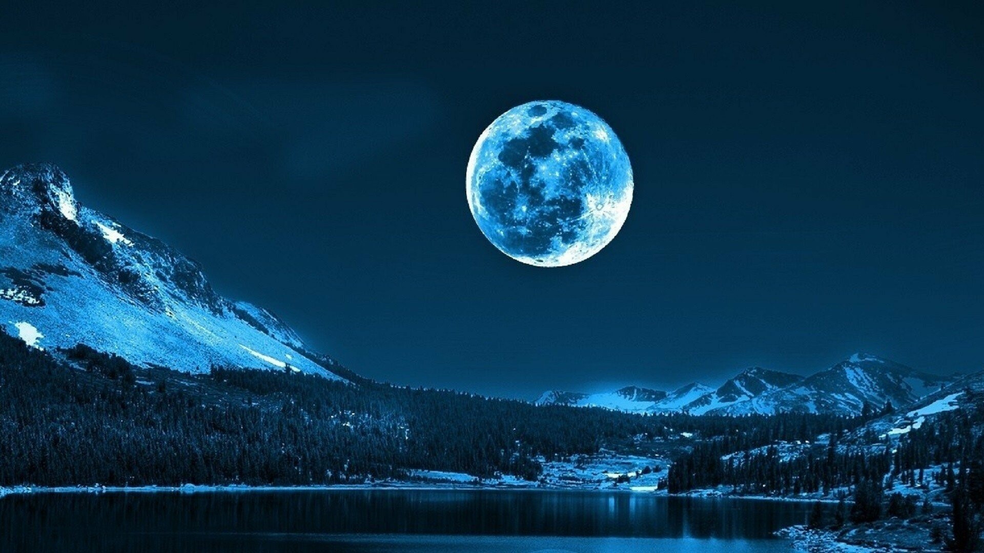 Moonlight wallpapers, Nocturnal beauty, Celestial illumination, Nighttime serenity, 1920x1080 Full HD Desktop