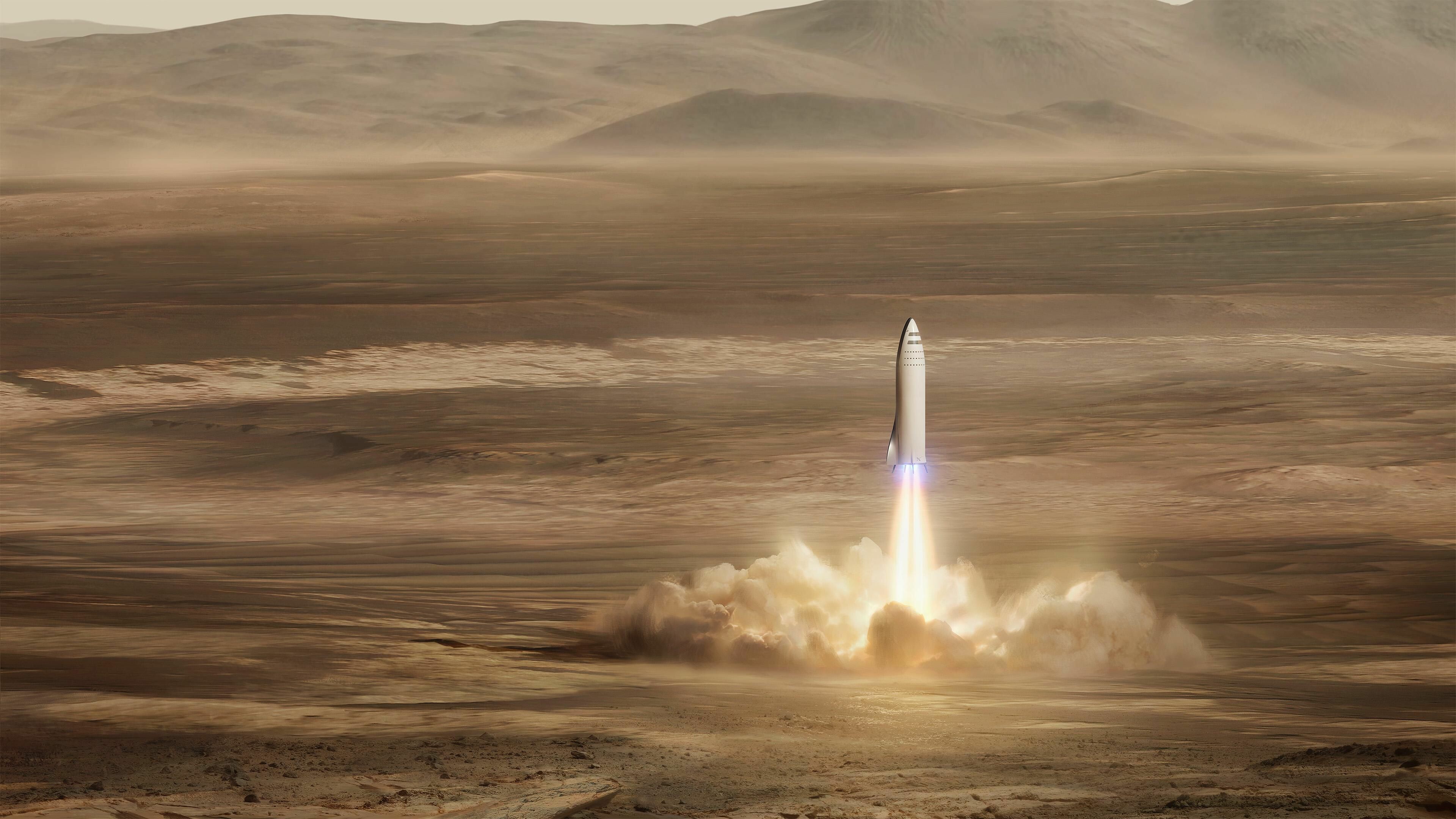 SpaceX, Mars Wallpaper, 3840x2160 4K Desktop