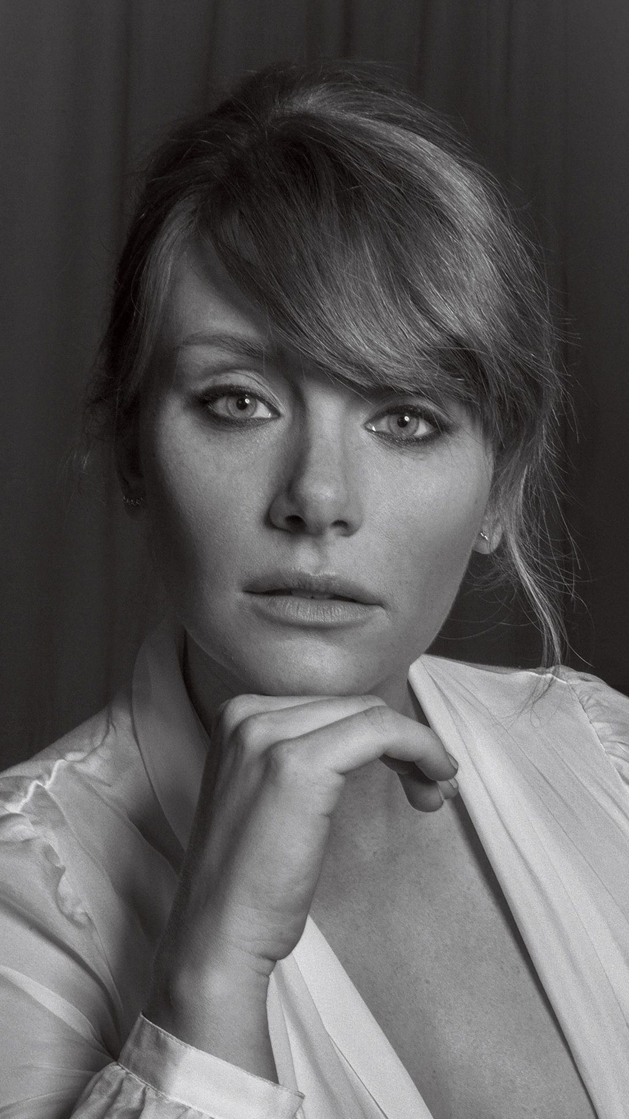 Bryce Dallas Howard, Monochrome, 2018, HD Wallpapers, 2160x3840 4K Phone