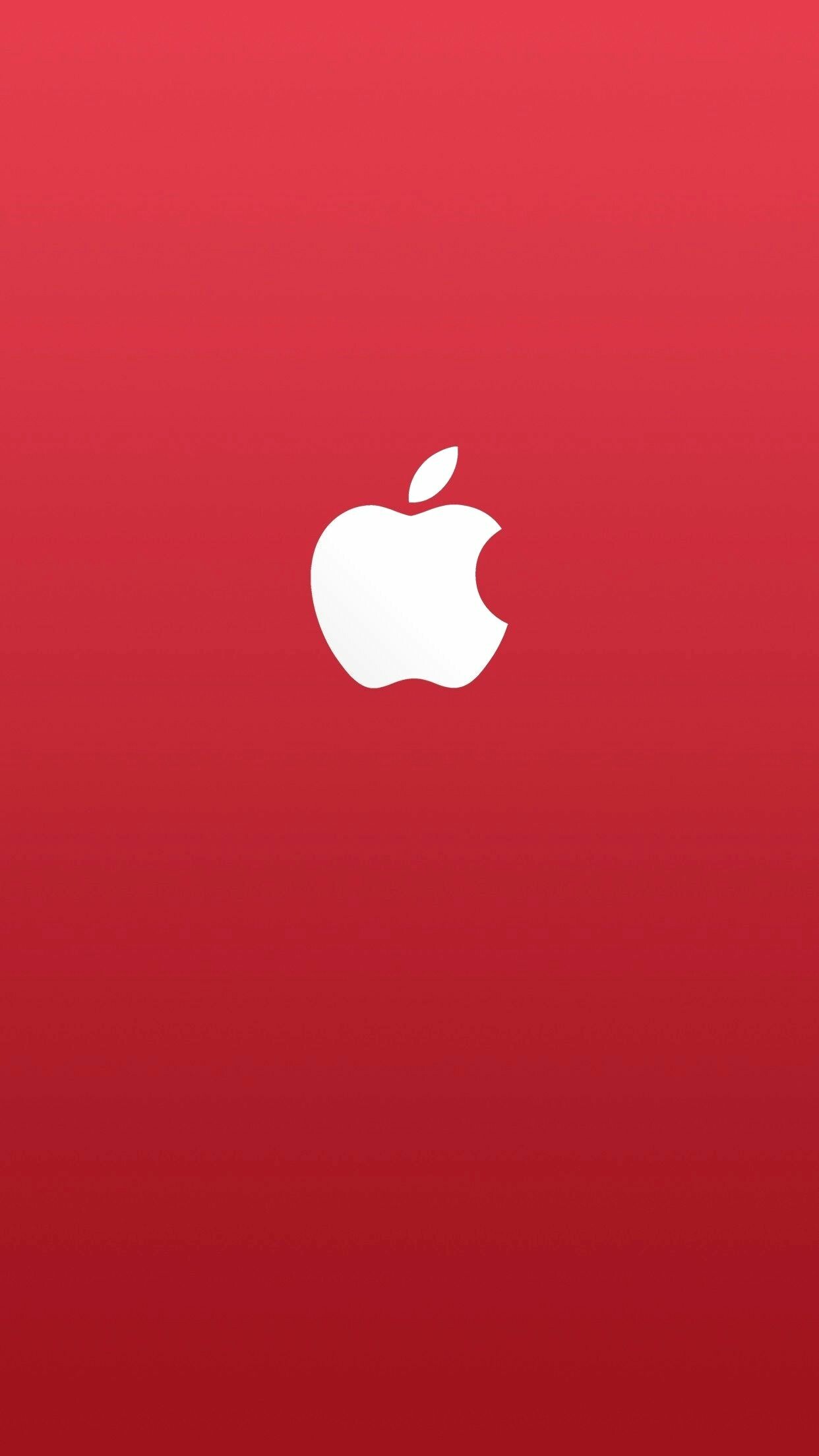 Apple Logo, Red wallpaper, iPhone X, Apple, 1250x2210 HD Phone