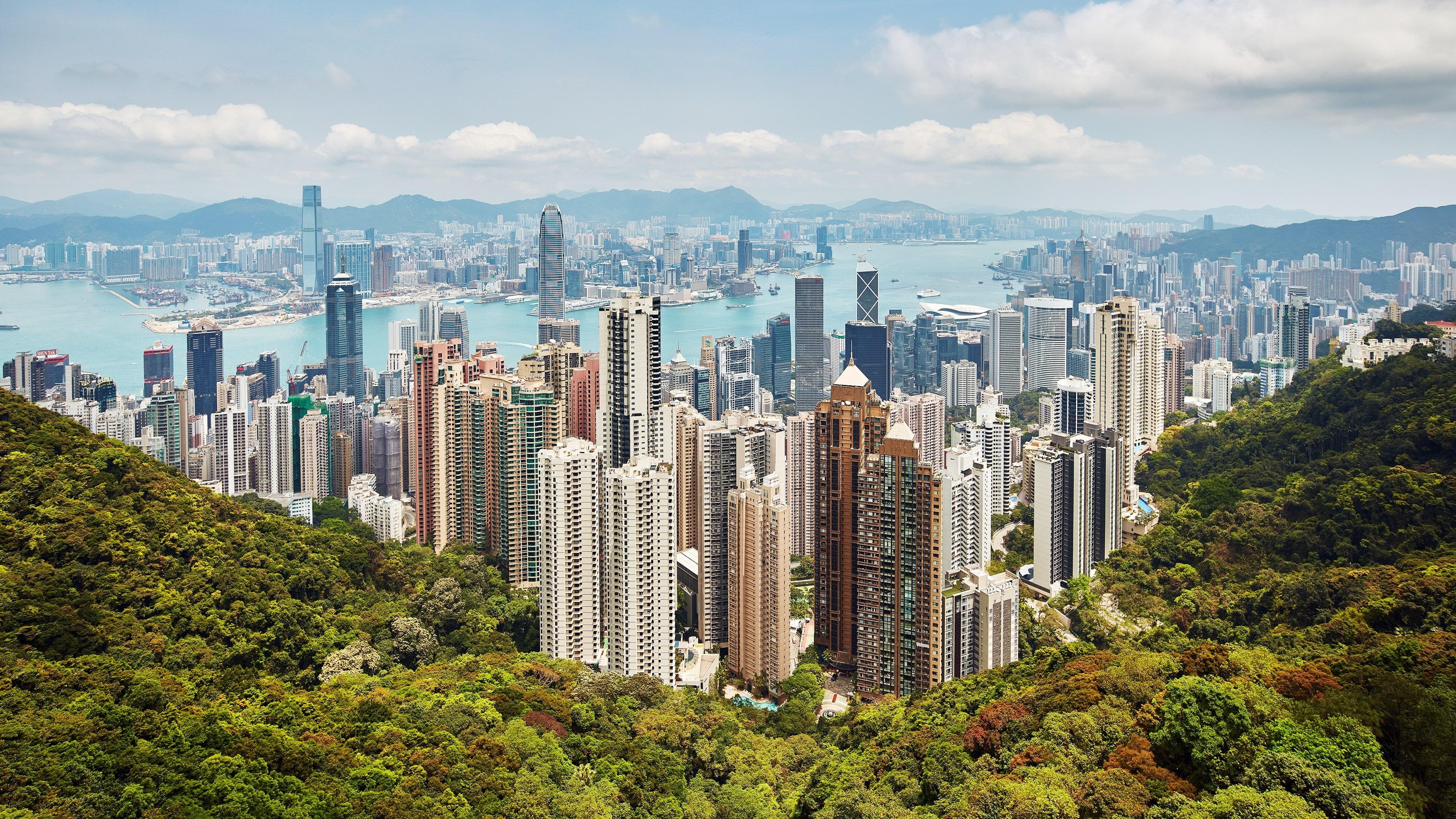 Victoria Peak, Hong Kong Skyline Wallpaper, 3840x2160 4K Desktop