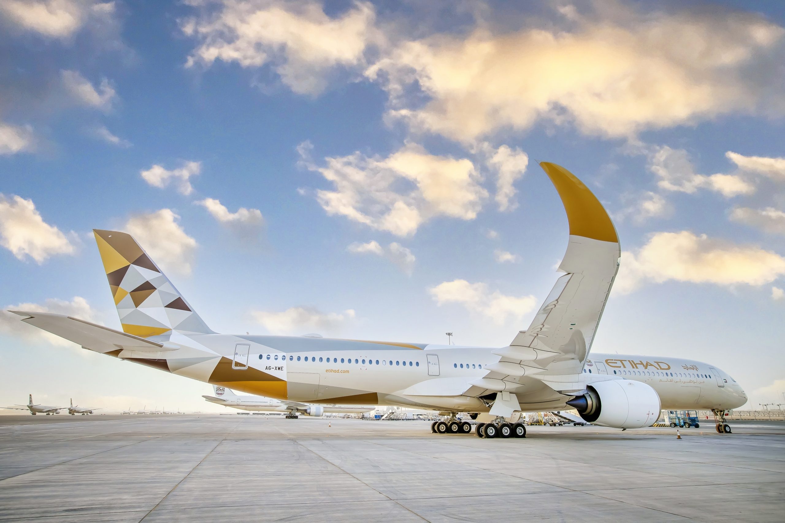 Etihad Airways, Inaugural flight, A350 in operation, Aerotelegraph, 2560x1710 HD Desktop