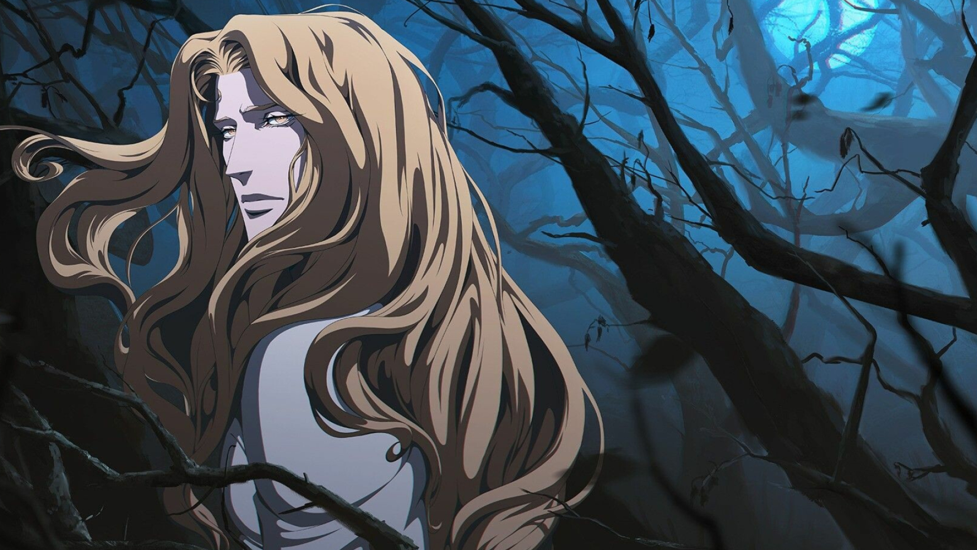 Castlevania (Netflix), Alucard inspiration, Dark anime art, Vampire hunting adventures, 2000x1130 HD Desktop