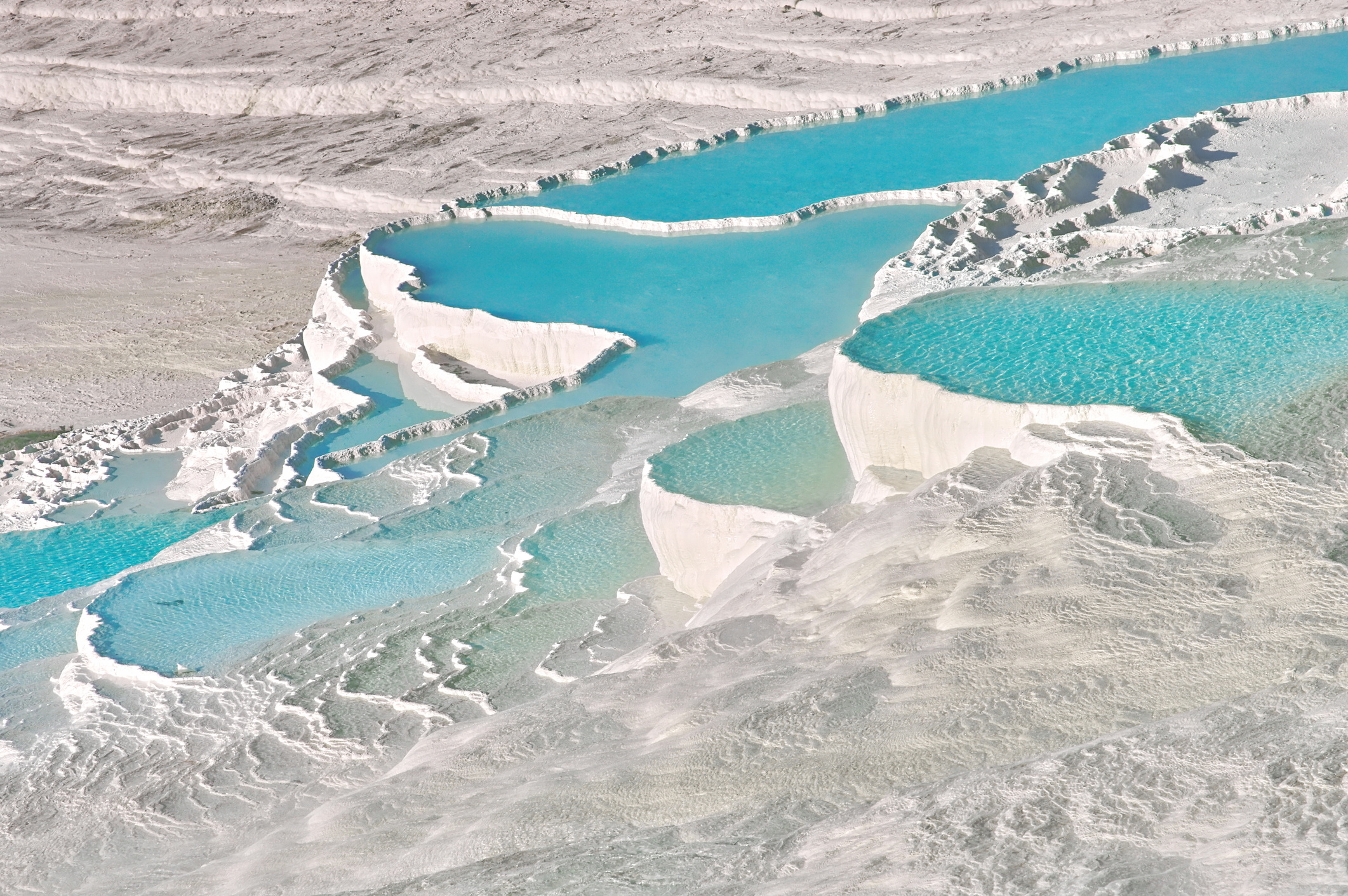 Pamukkale Terraces, Ancient Amphitheatre, 2130x1420 HD Desktop