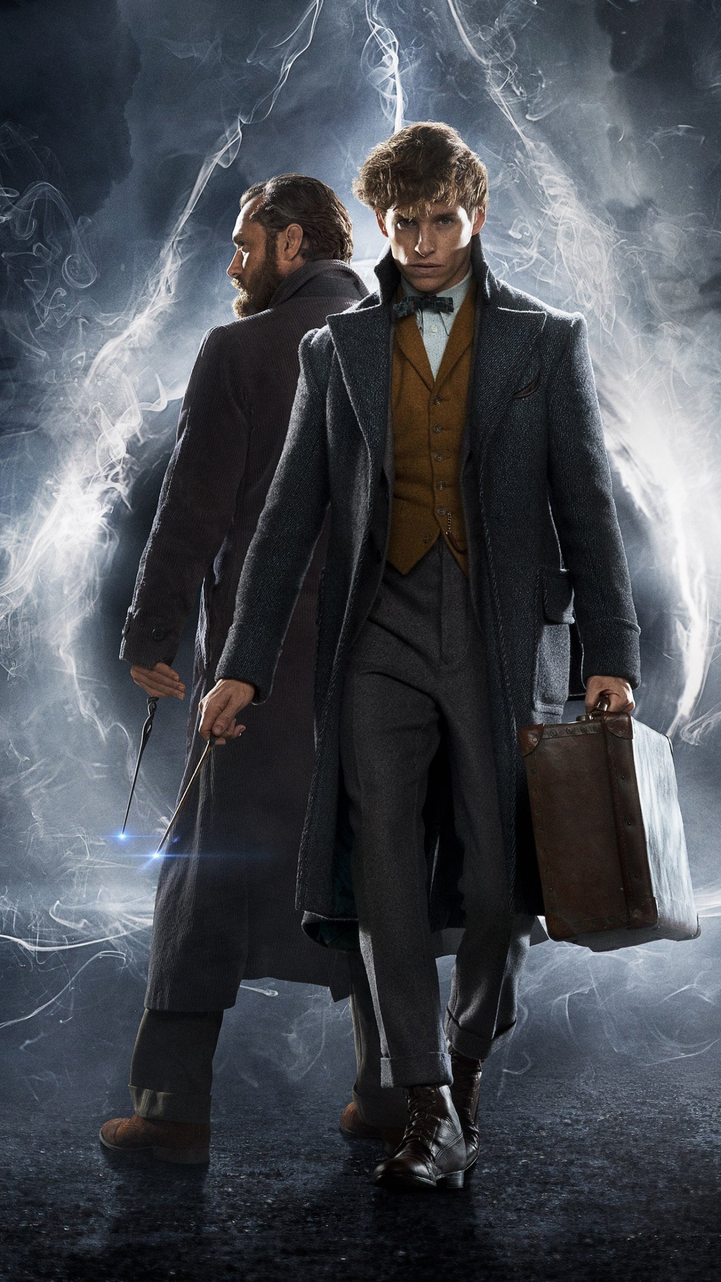 Fantastic Beasts, Crimes of Grindelwald, Eddie Redmayne, Jude Law, 1440x2560 HD Phone