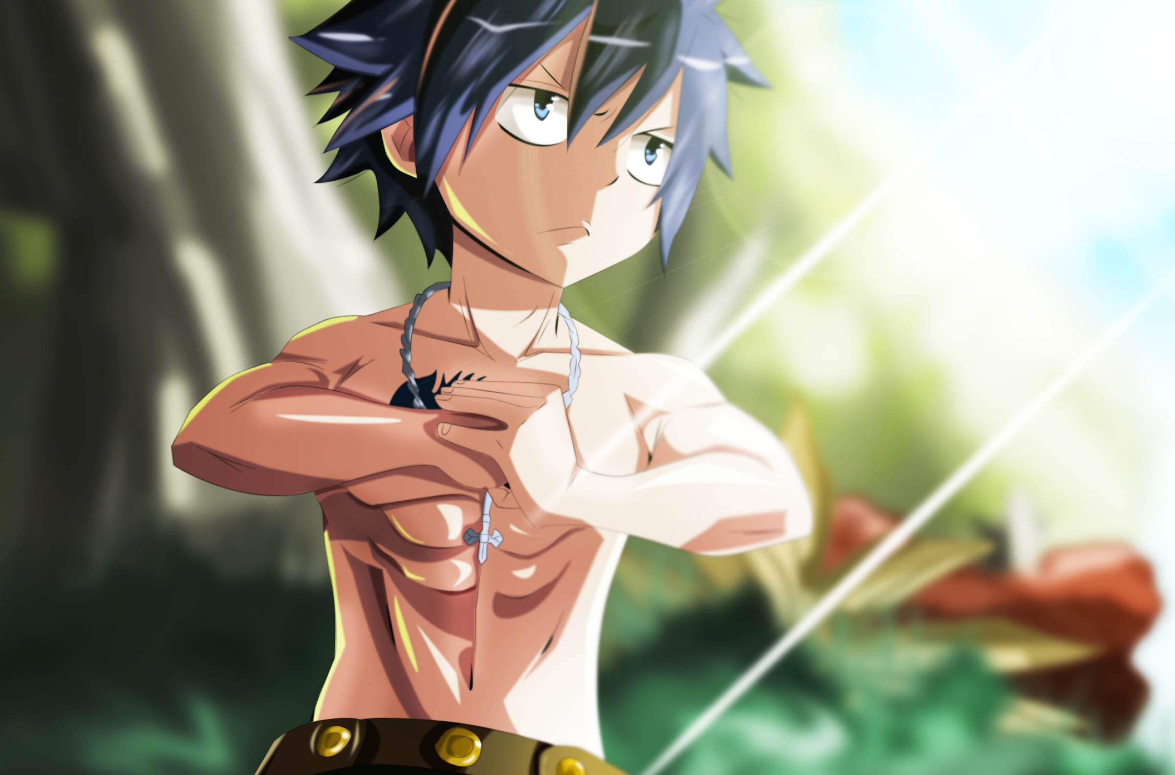 Gray Fullbuster, Anime character, Ice magic, Powerful warrior, 2400x1590 HD Desktop