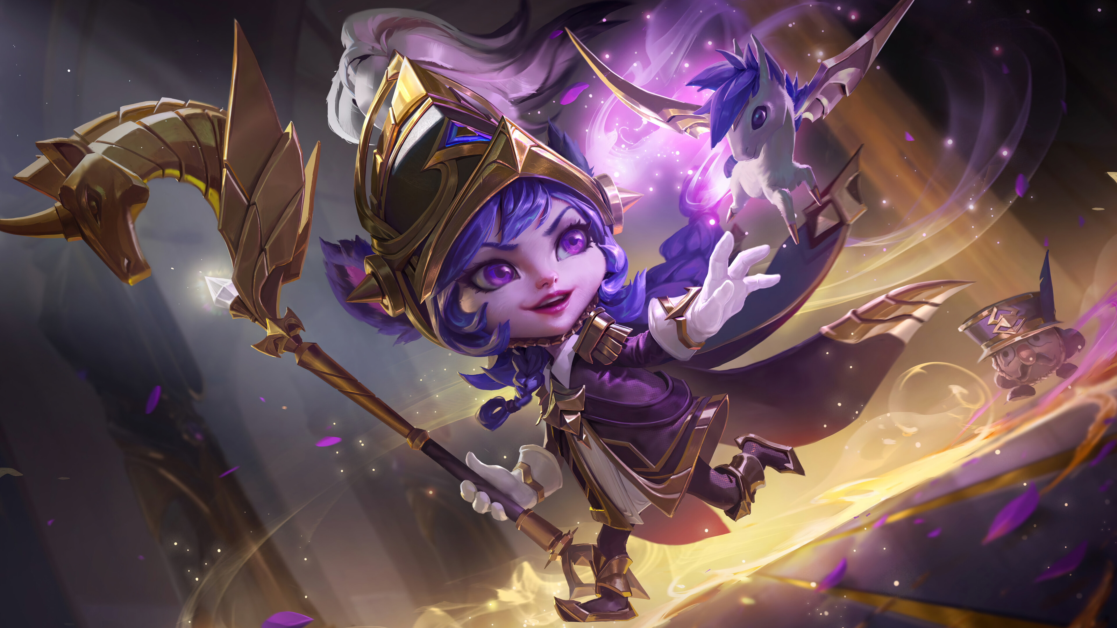 Free download Chibi Lulu, Wallpaper Lulu League of Legends, Chibi, 3840x2160 4K Desktop