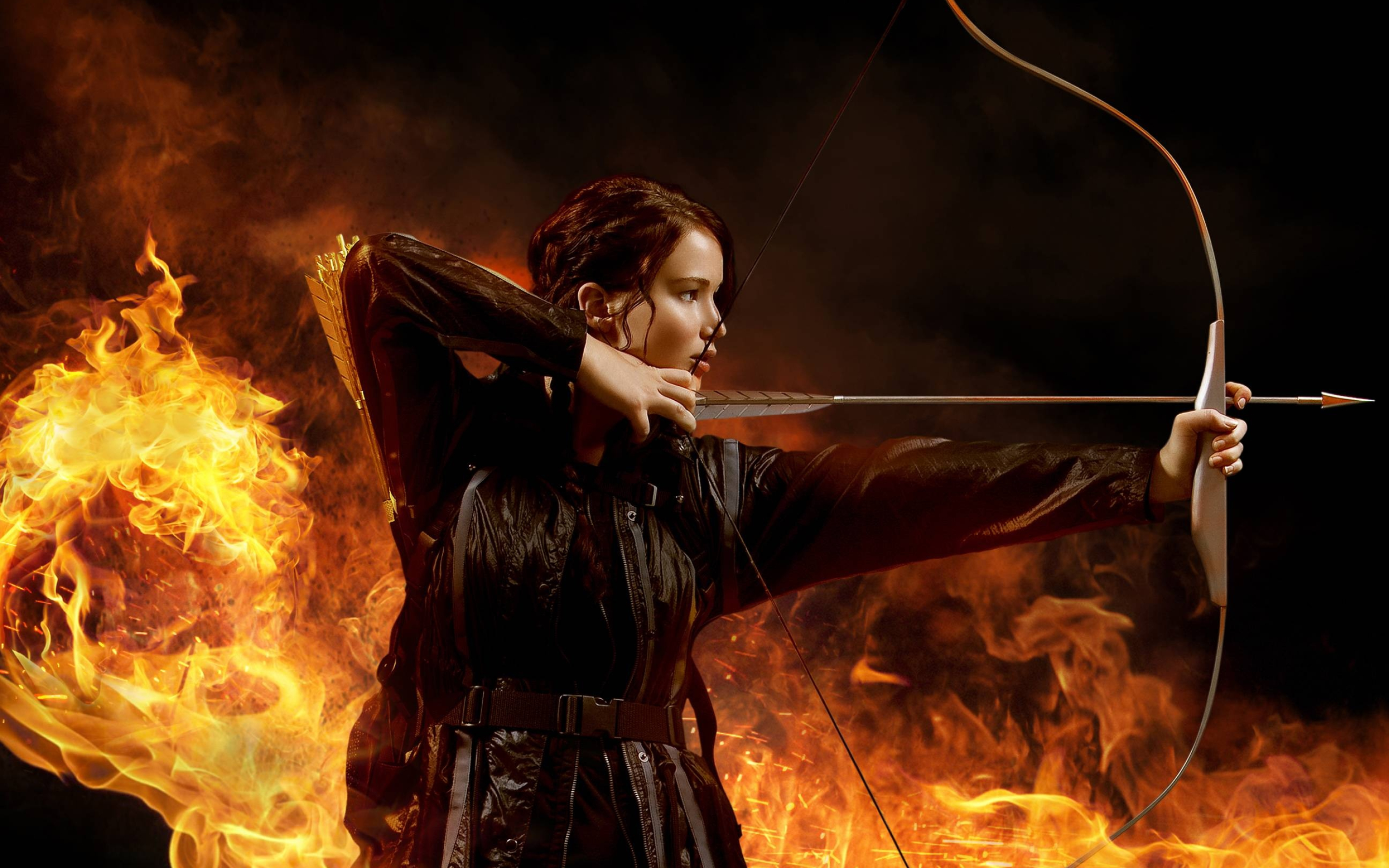 The Hunger Games, Cinematic wallpapers, Dystopian saga, Action-packed adventure, 2880x1800 HD Desktop