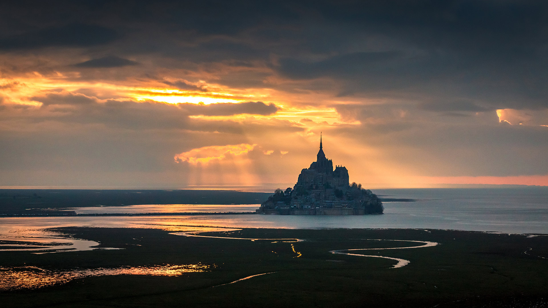 Mont St. Michel, Normandy france, Bing gallery, Travels, 1920x1080 Full HD Desktop