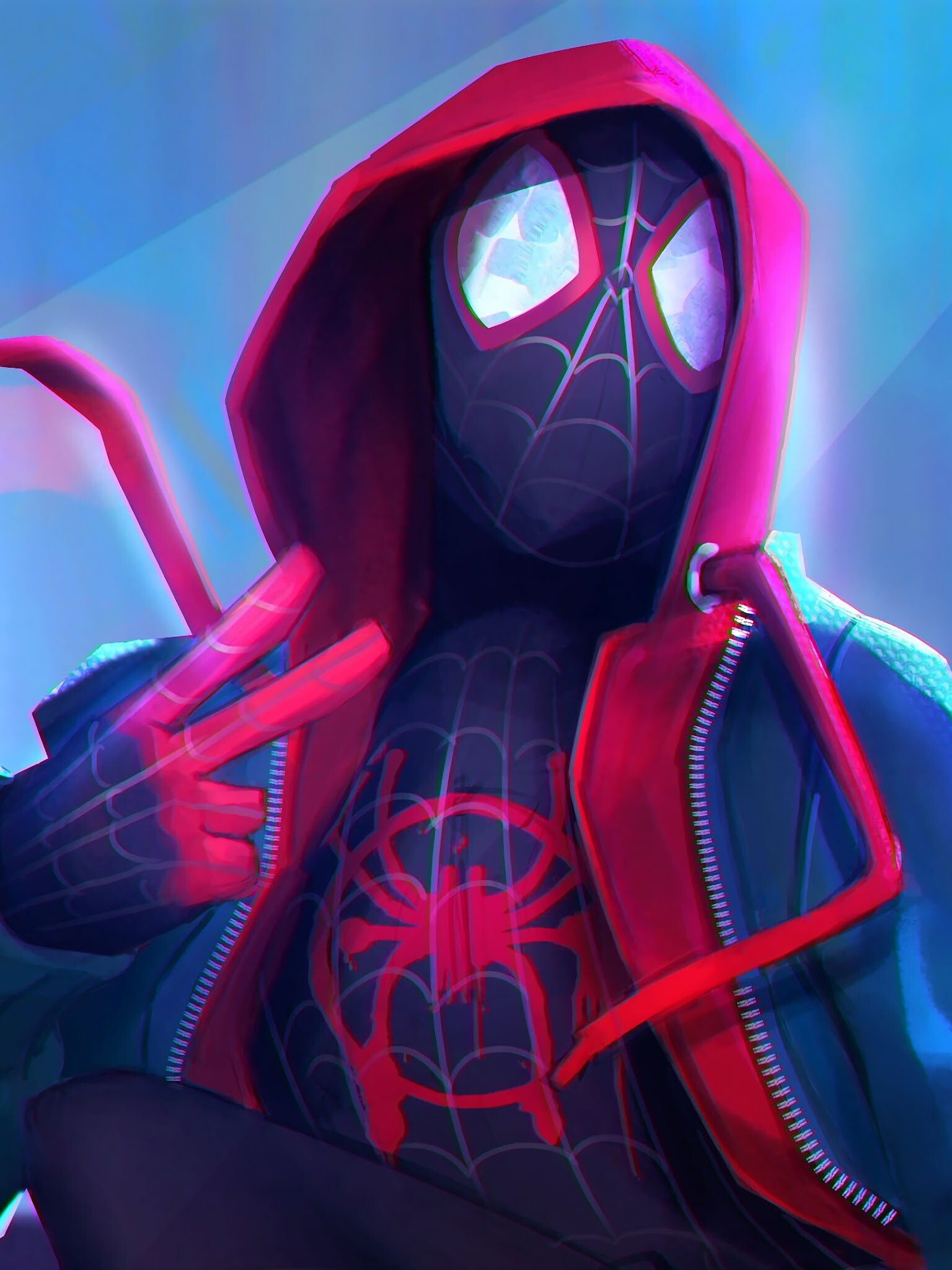 Miles Morales Spider-Man, PC desktop wallpaper, 4K resolution, Spectacular art, 1540x2050 HD Phone