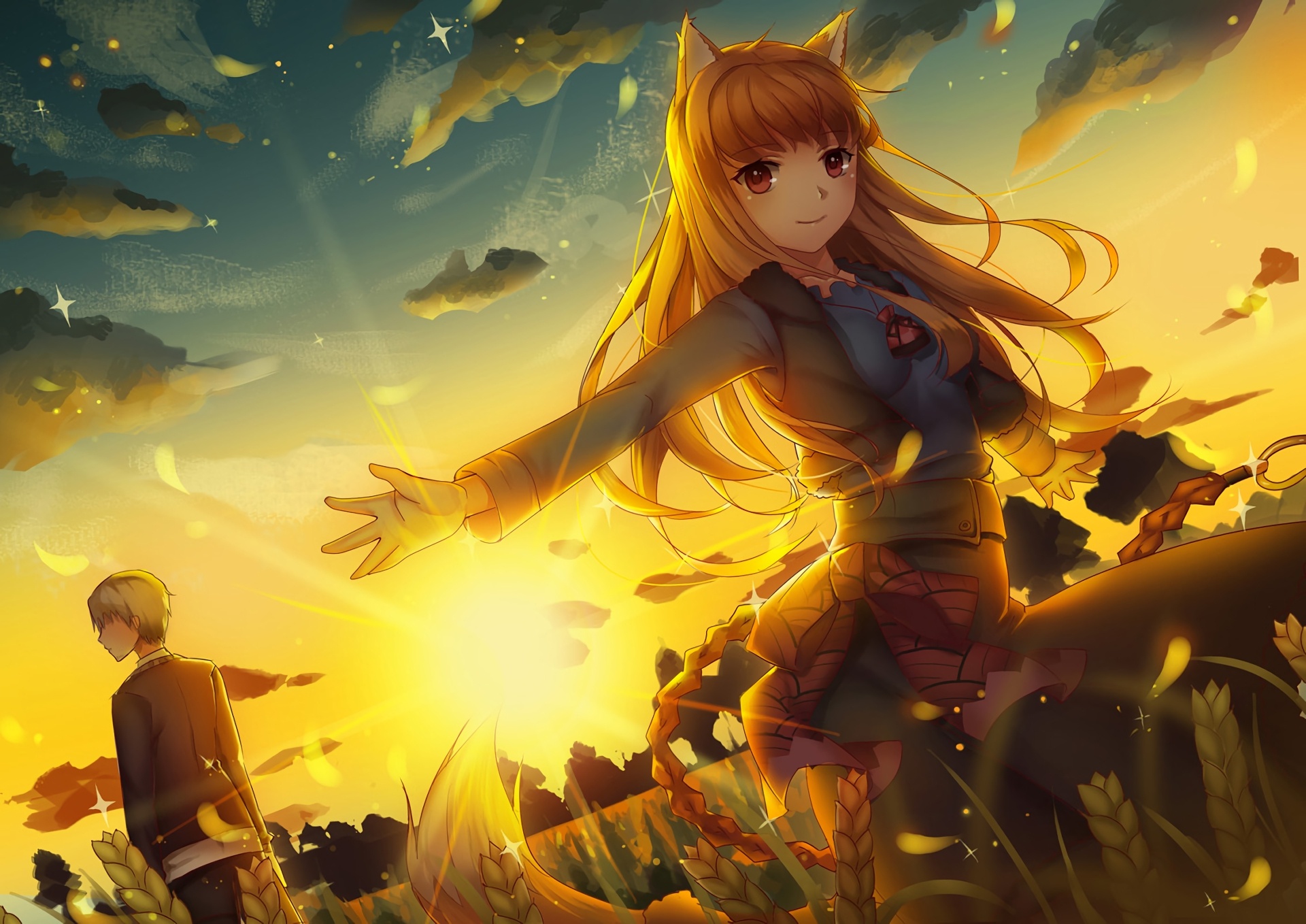 Spice and Wolf, Anime characters, HD wallpapers, Light novel, 1920x1360 HD Desktop