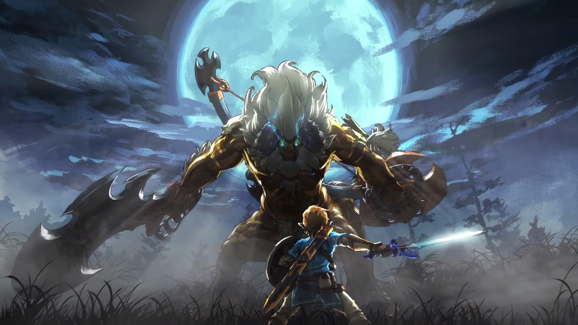 Link vs Lynel, Legend of Zelda: Breath of the Wild Wallpaper, 1920x1080 Full HD Desktop