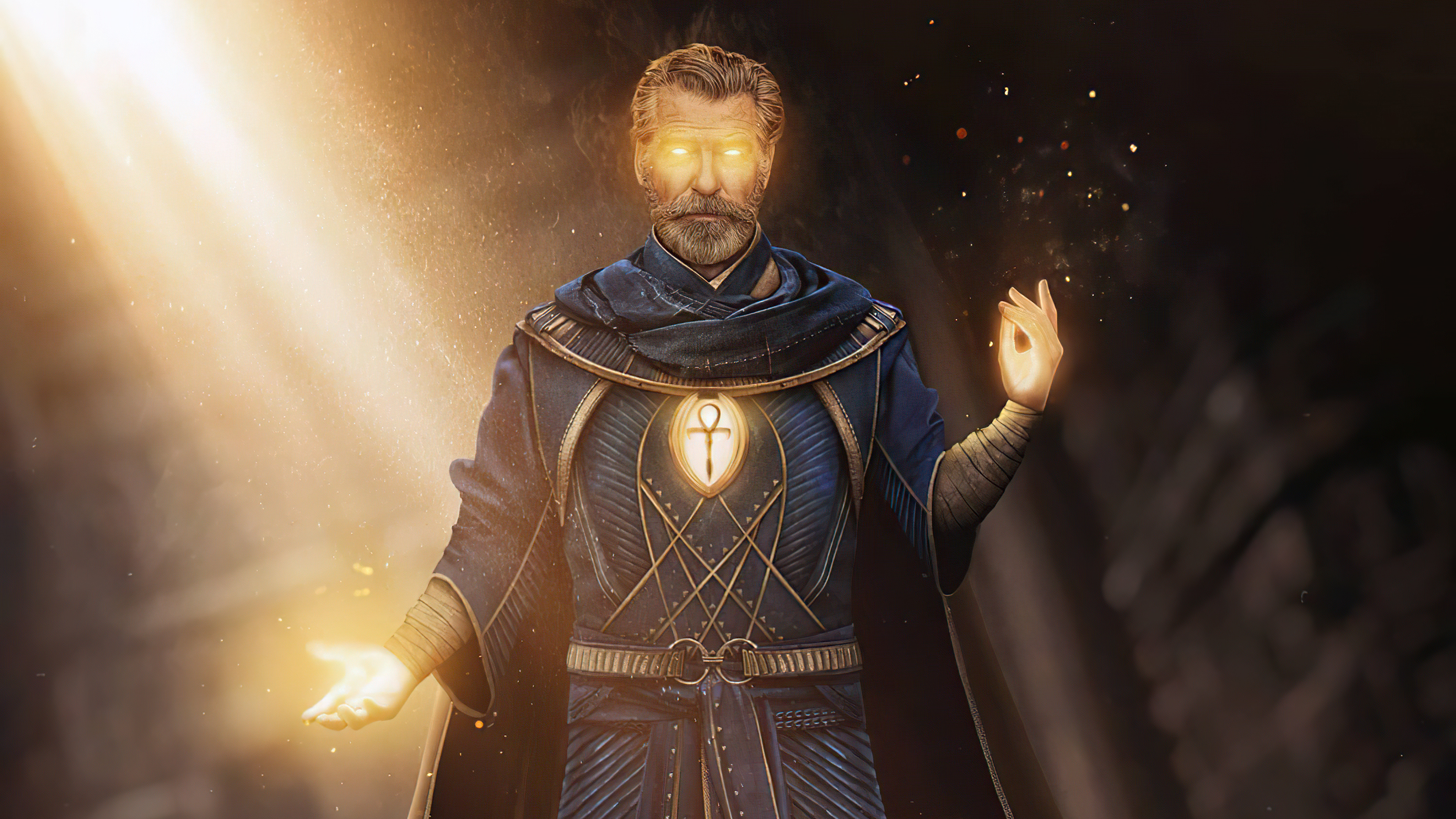 Pierce Brosnan, Doctor Fate, Black Adam, Superhero role, 3840x2160 4K Desktop