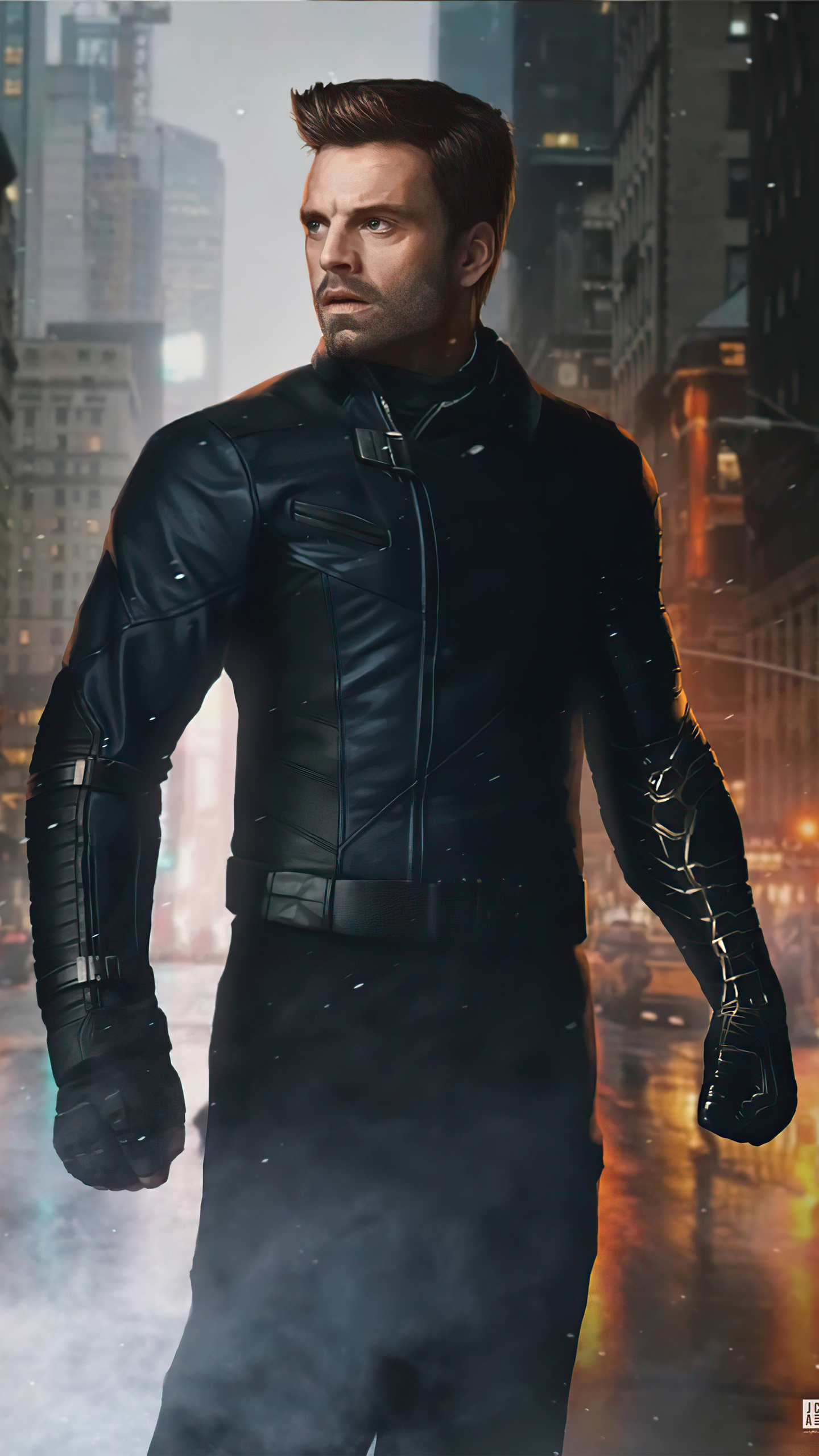 Sebastian Stan, Falcon and Winter Soldier, 1440x2560 HD Phone