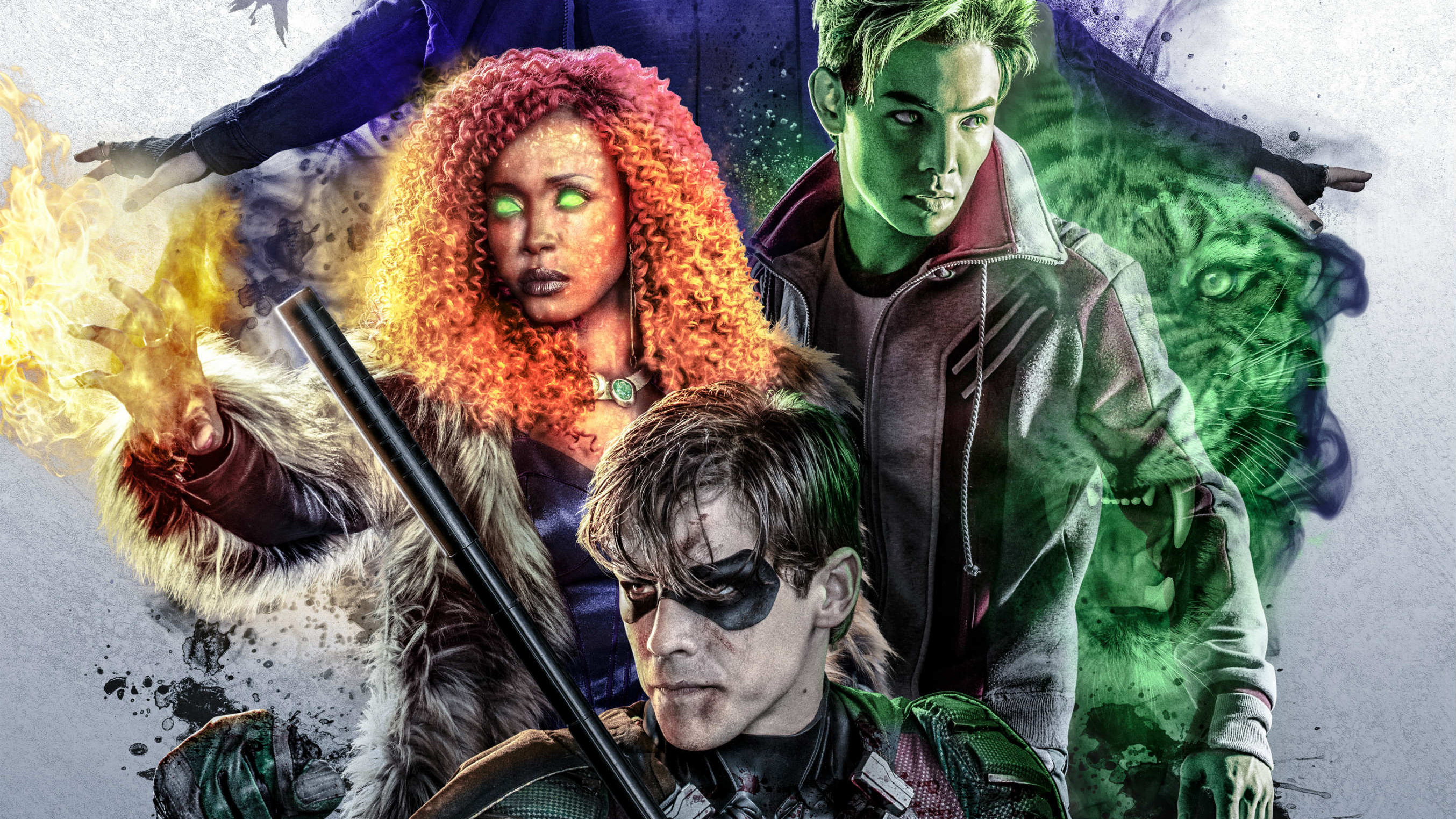 Titans TV series, Beast Boy and Starfire, HD TV shows, Dynamic duo, 2710x1530 HD Desktop