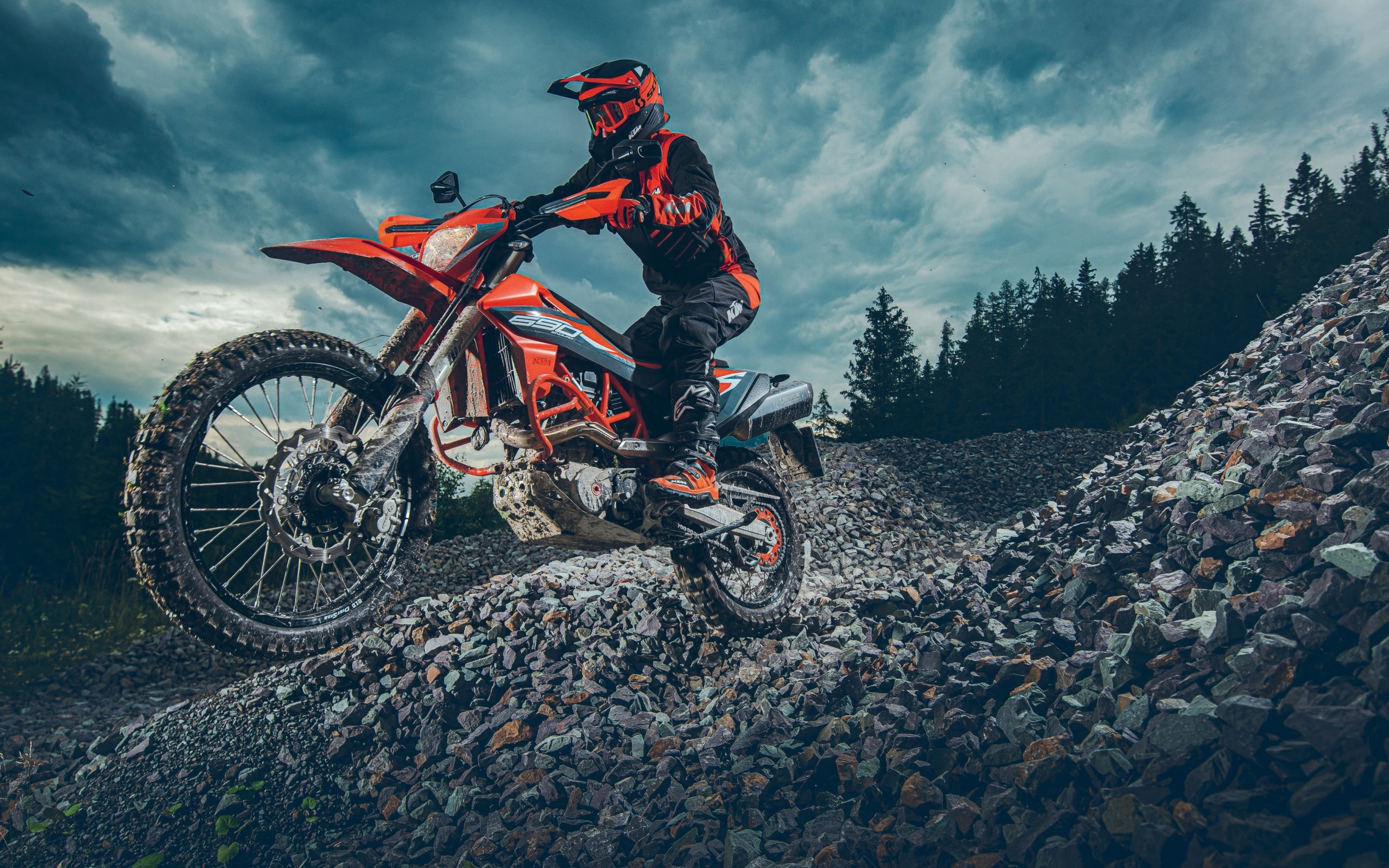 2021 Model, KTM 690 ENDURO Wallpaper, 2880x1800 HD Desktop