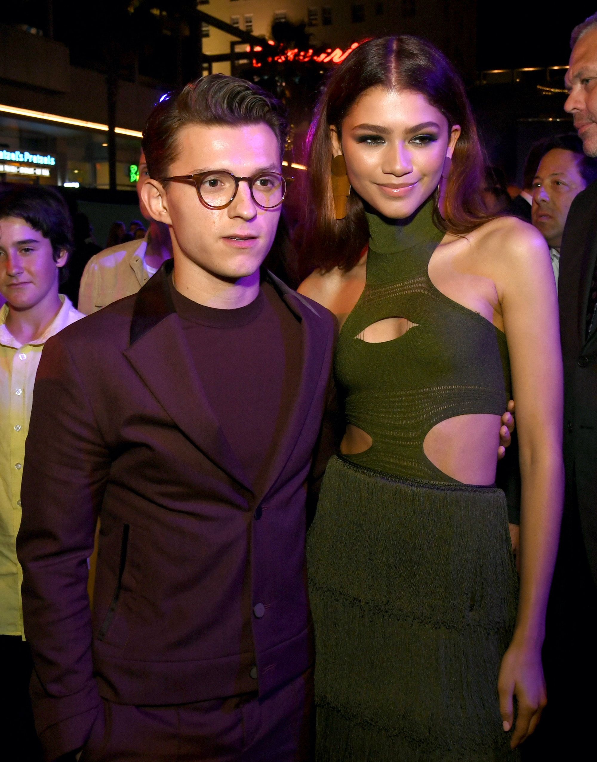 Zendaya and Tom Holland, Romantic moment, Secret car kiss, Paparazzi capture, 2000x2560 HD Phone