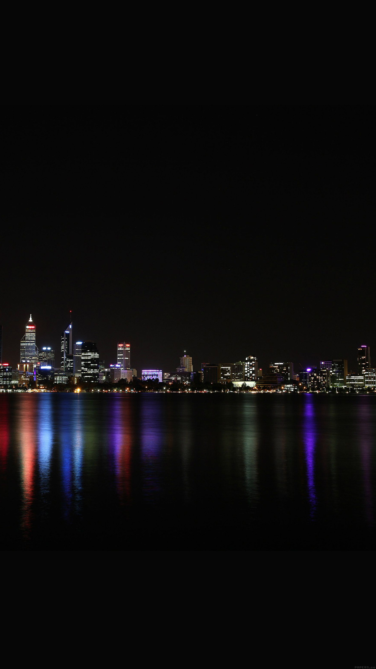 iPhone 11 wallpaper, Dark city night, Skyline architecture, River view, 1250x2210 HD Phone