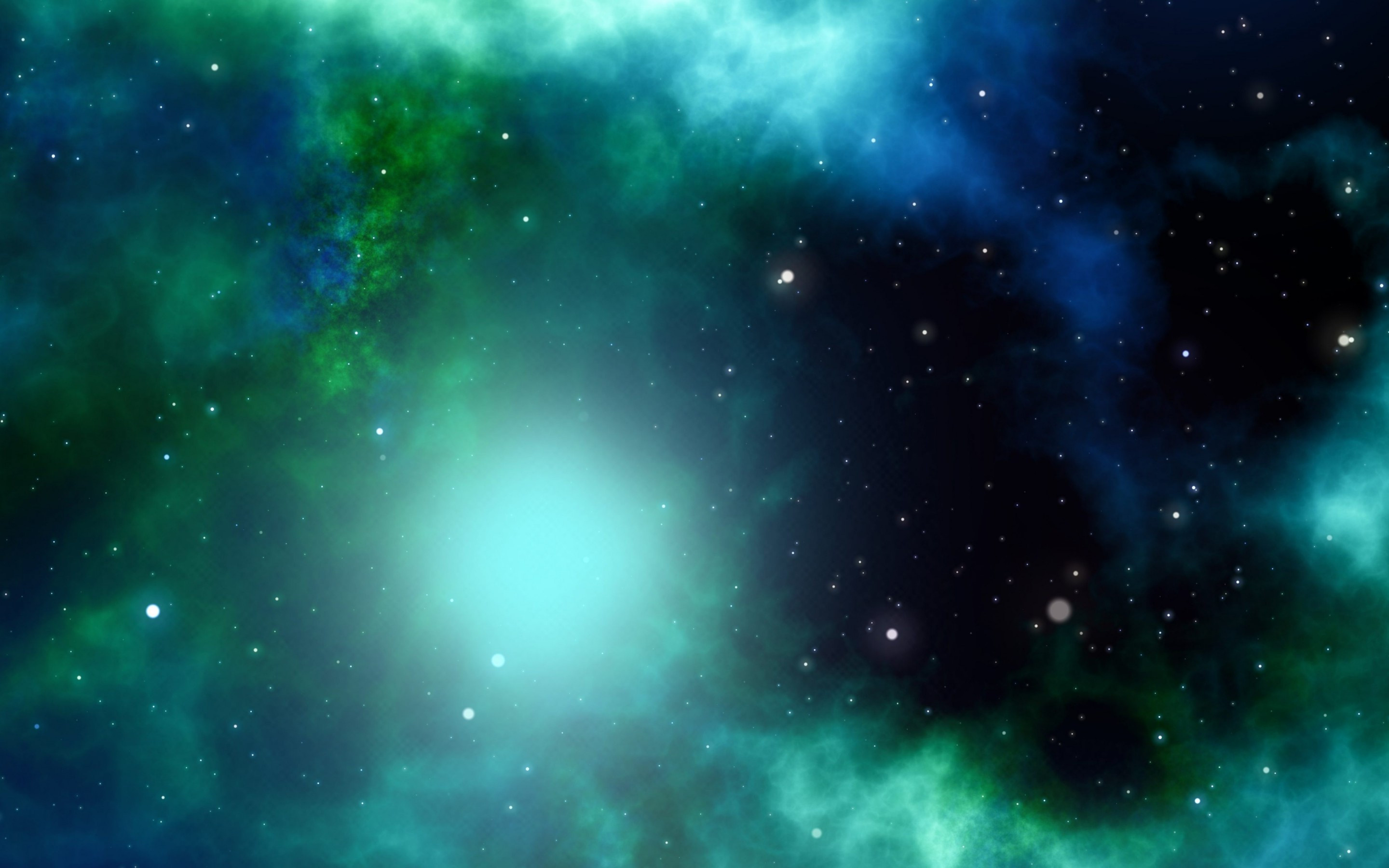 Green Nebula, Macbook Pro 15 inch wallpapers, Nebula's green stars, Celestial bliss, 2880x1800 HD Desktop