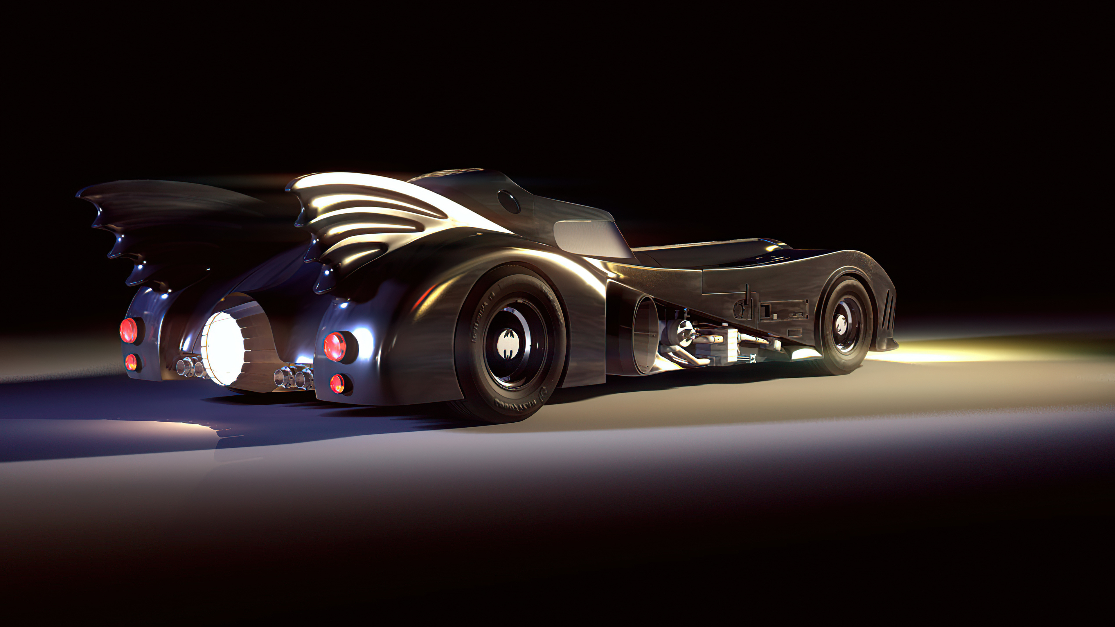 Batmobile, Rear view, HD, Photos, 3840x2160 4K Desktop