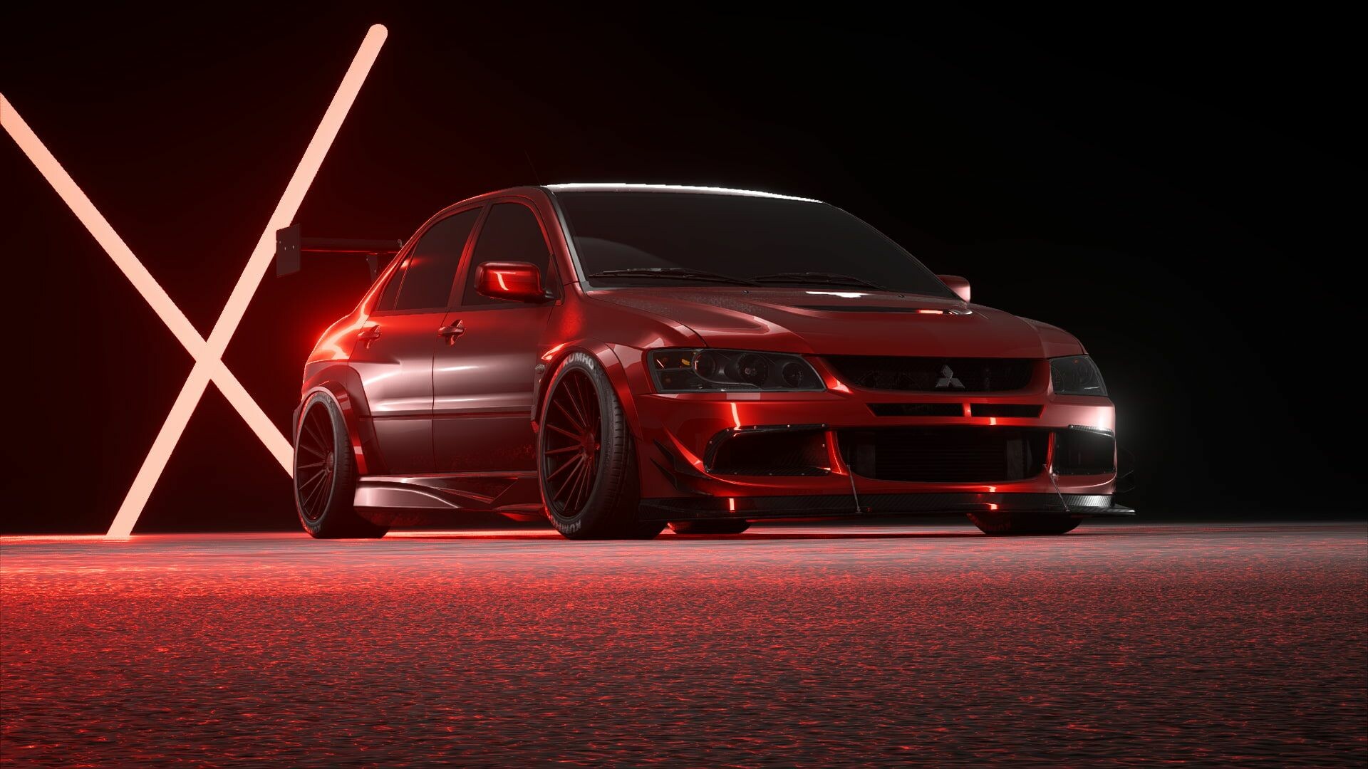 Mitsubishi Lancer Evo X, Red need for speed, Car wallpaper, High-speed excitement, 1920x1080 Full HD Desktop