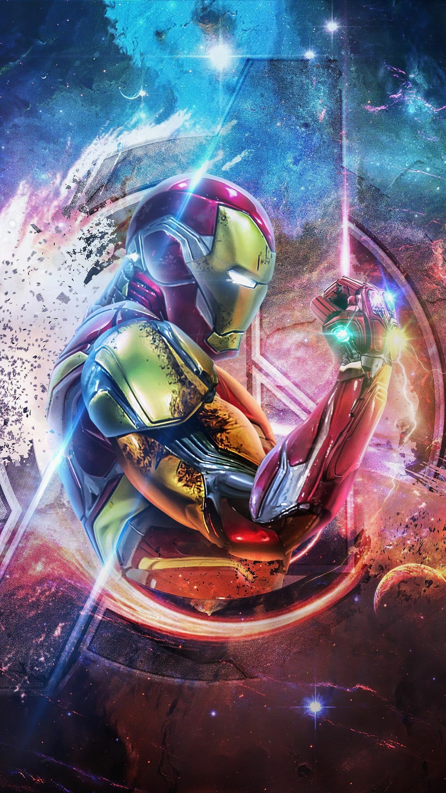 Avengers, Iron Man, Superheroes, Art, 1440x2560 HD Phone