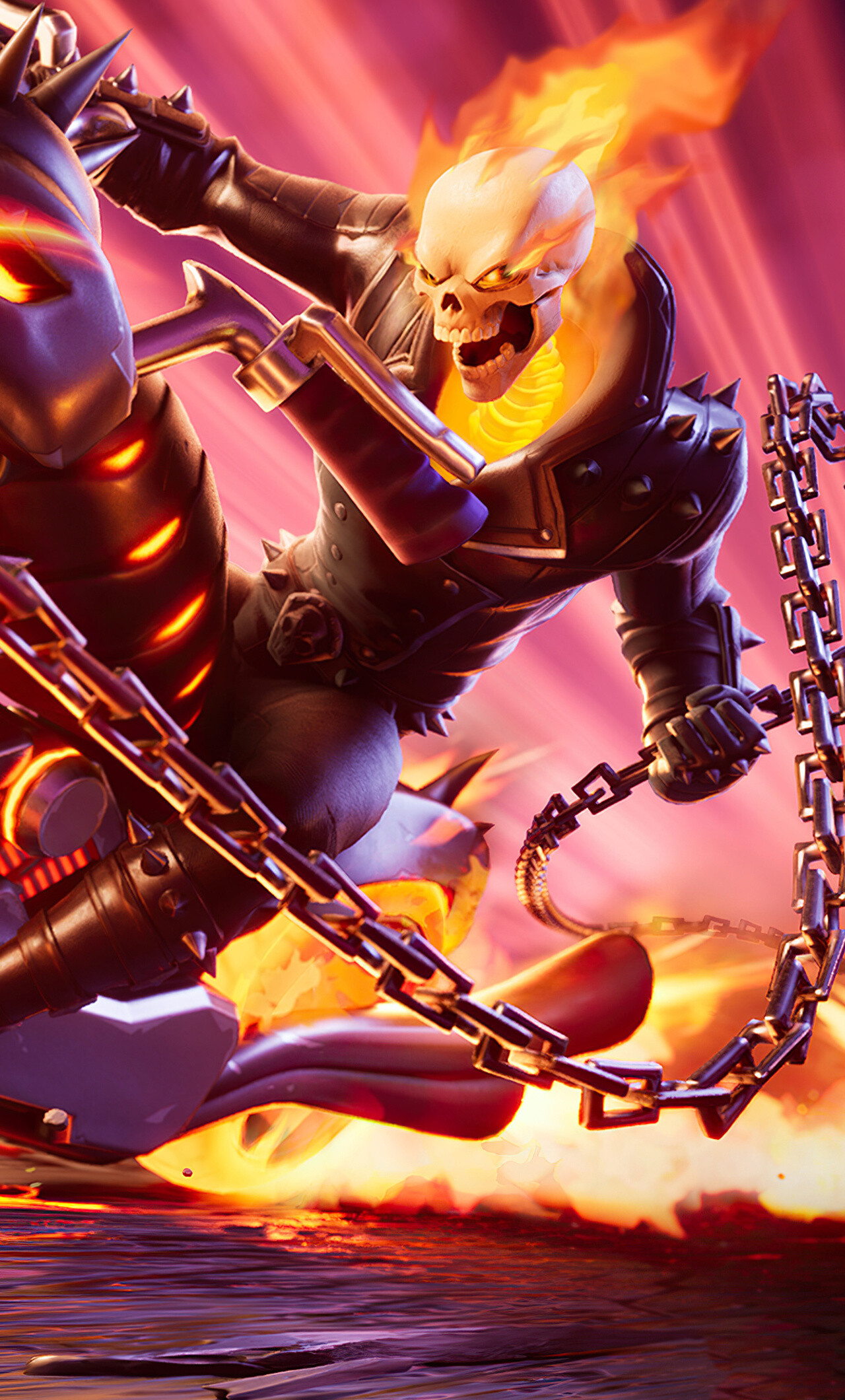 Ghost Rider, Fortnite Wallpaper, 1280x2120 HD Phone