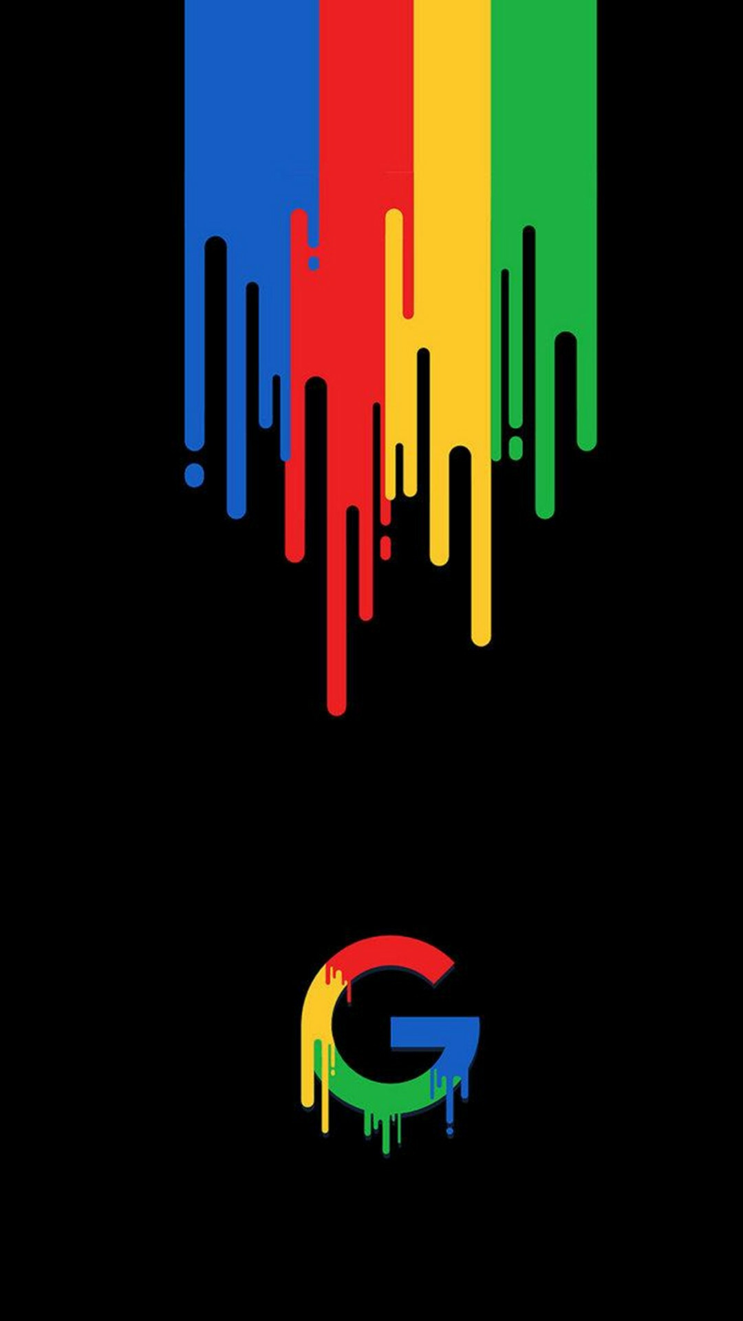 Melting Google logo, Vibrant colors, Artistic imagery, Unique design, 1080x1920 Full HD Phone