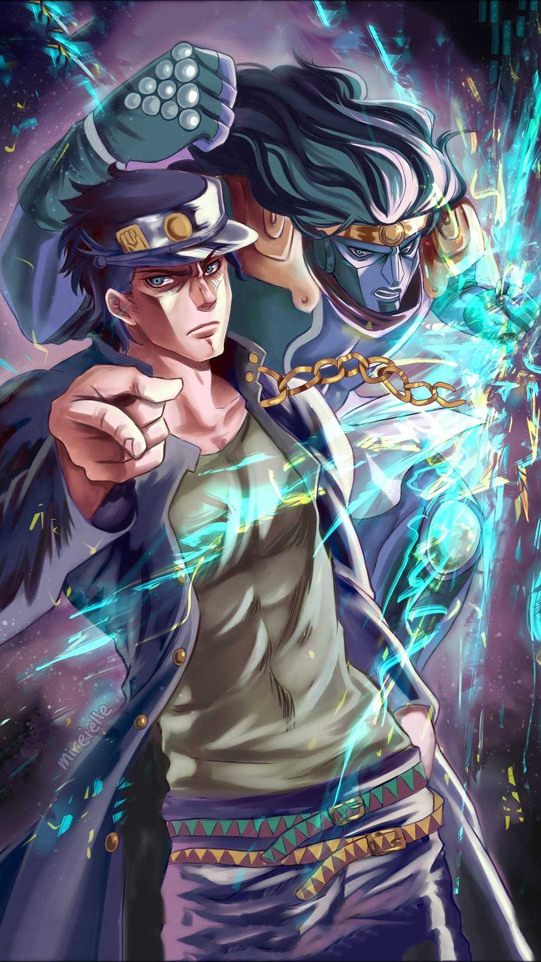 Jotaro Kujo, Anime wallpaper, Stand power, Jojo's Bizarre Adventure, 1080x1920 Full HD Phone