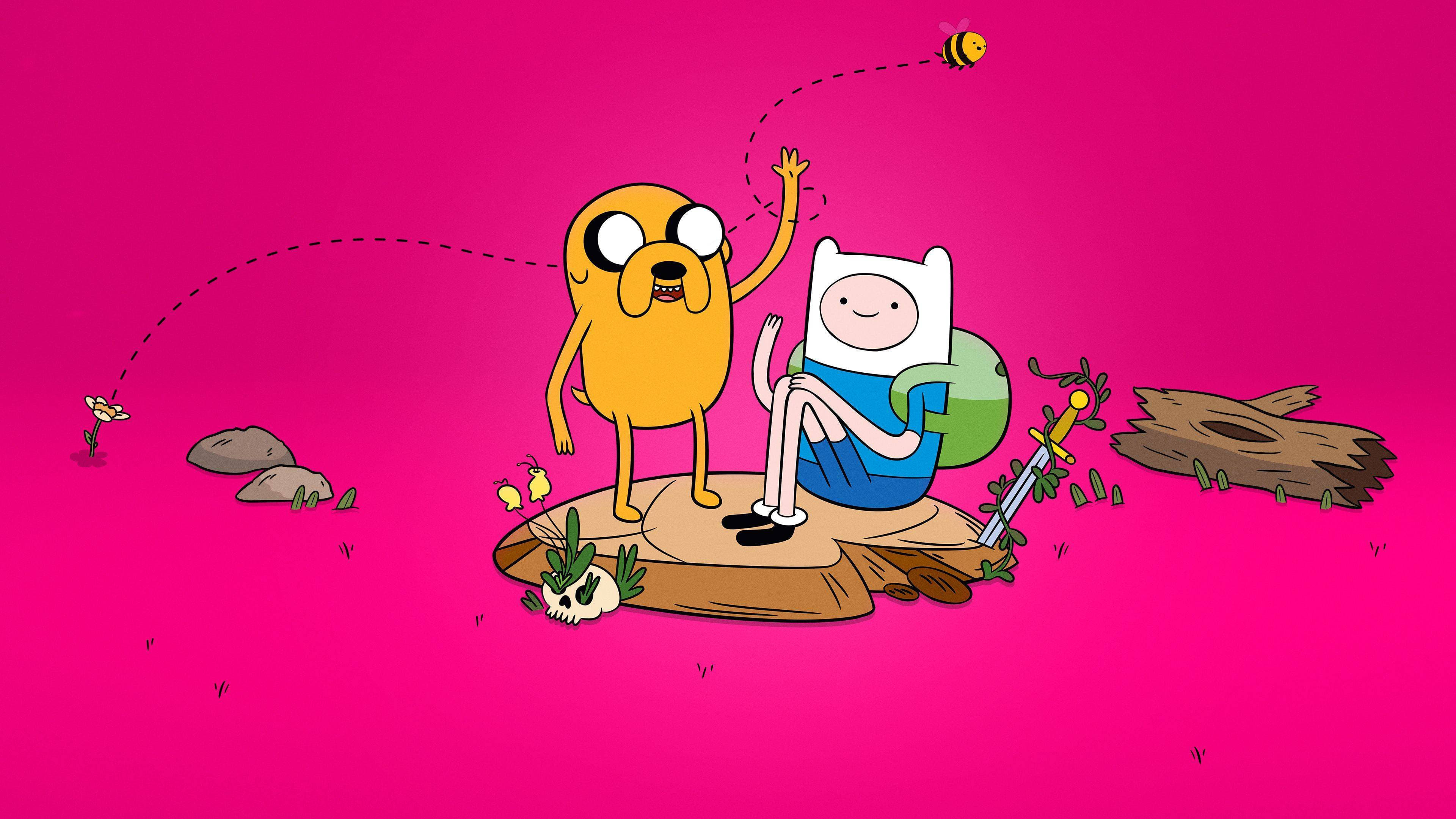 Finn and Jake, TV series 2010-2018, Backdrops collection, Nostalgic movie experience, 3840x2160 4K Desktop